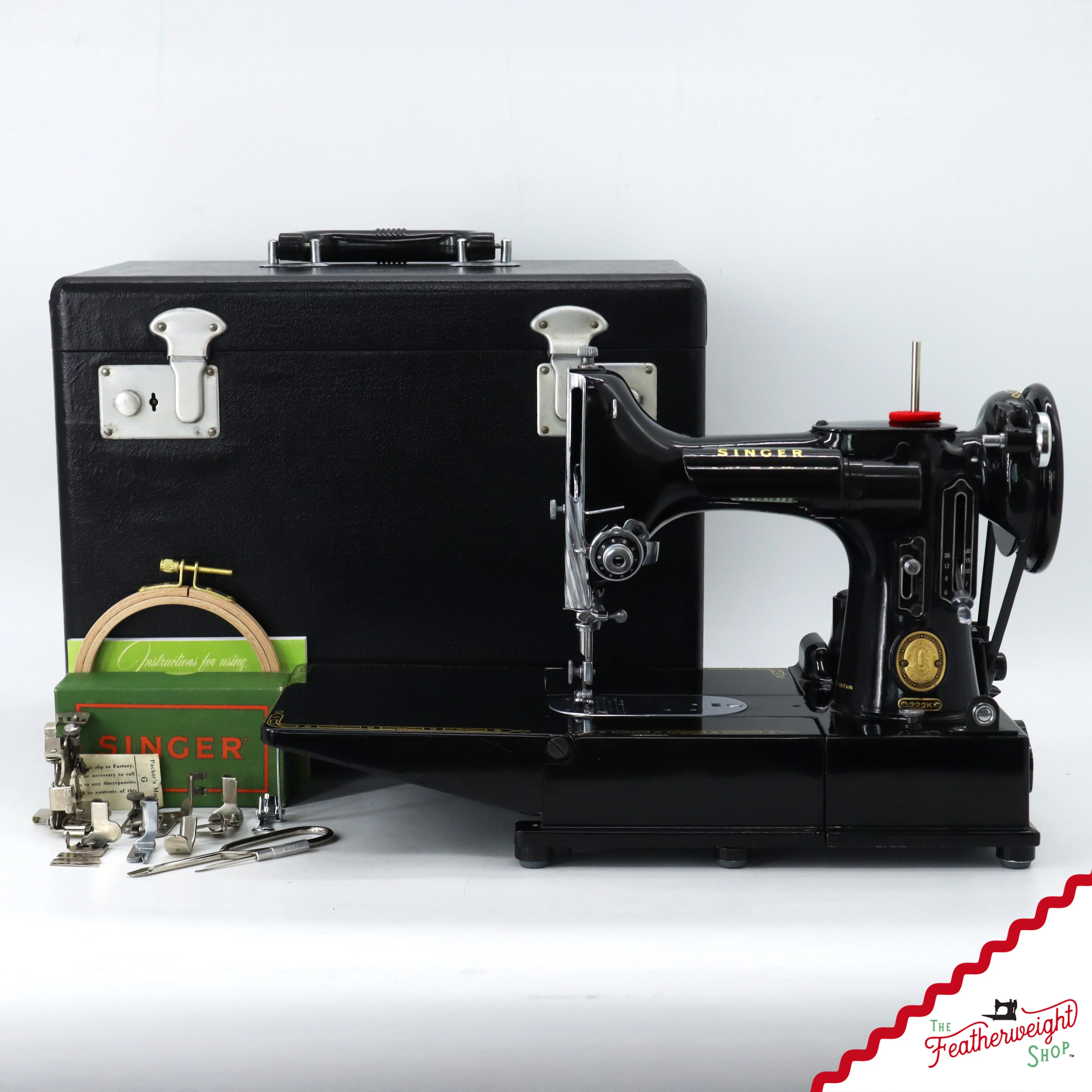 Singer Featherweight 222K Sewing Machine - EL1833**, 1956 - Image 2