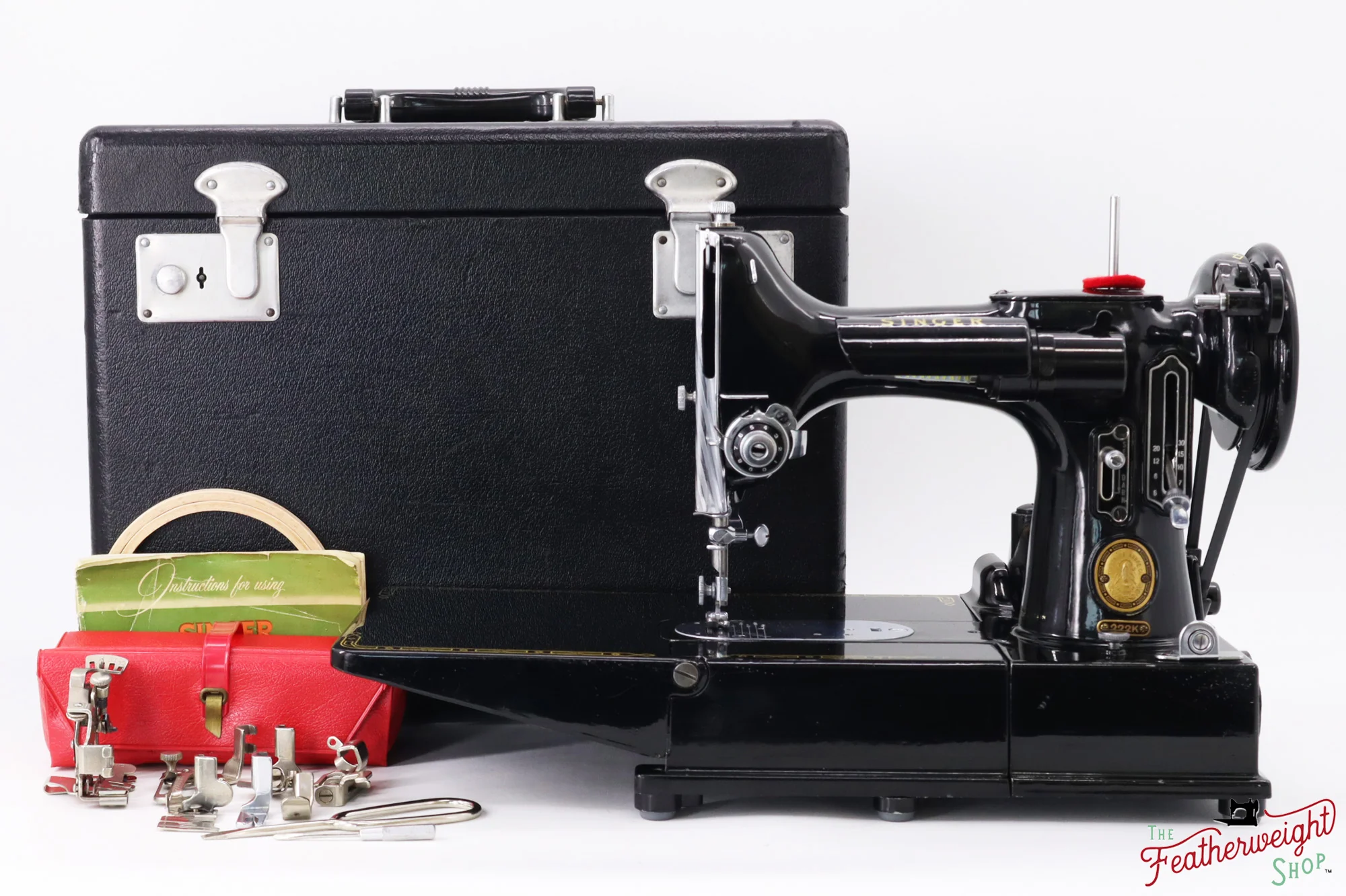 Singer Featherweight 222K Sewing Machine - EM6010**, 1957 - Image 2
