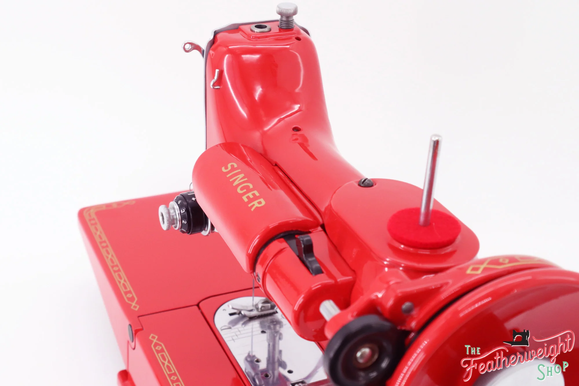 Singer Featherweight 222K Sewing Machine EM6022** - Fully Restored in Happy Red - Image 10