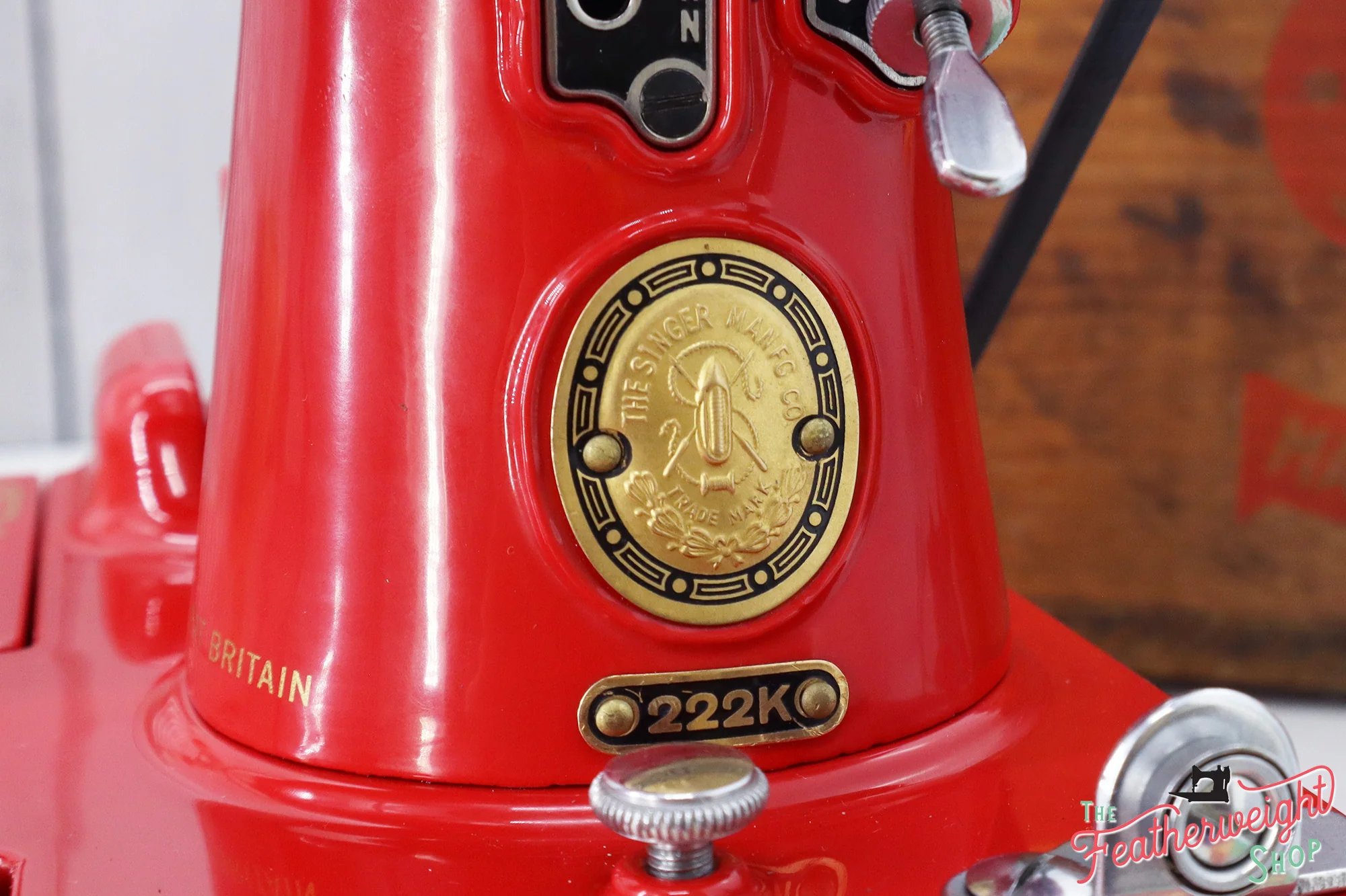 Singer Featherweight 222K Sewing Machine EM6022** - Fully Restored in Happy Red - Image 16