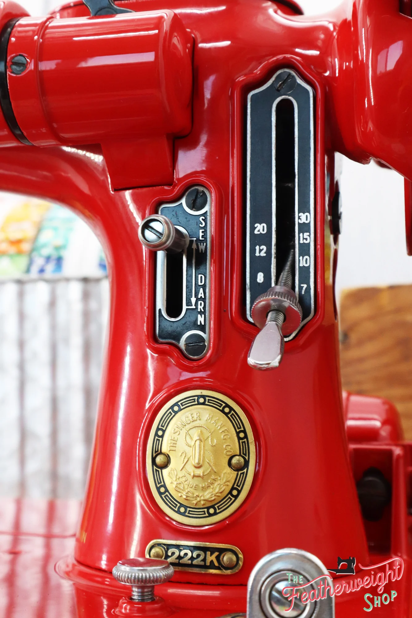 Singer Featherweight 222K Sewing Machine EM6022** - Fully Restored in Happy Red - Image 18