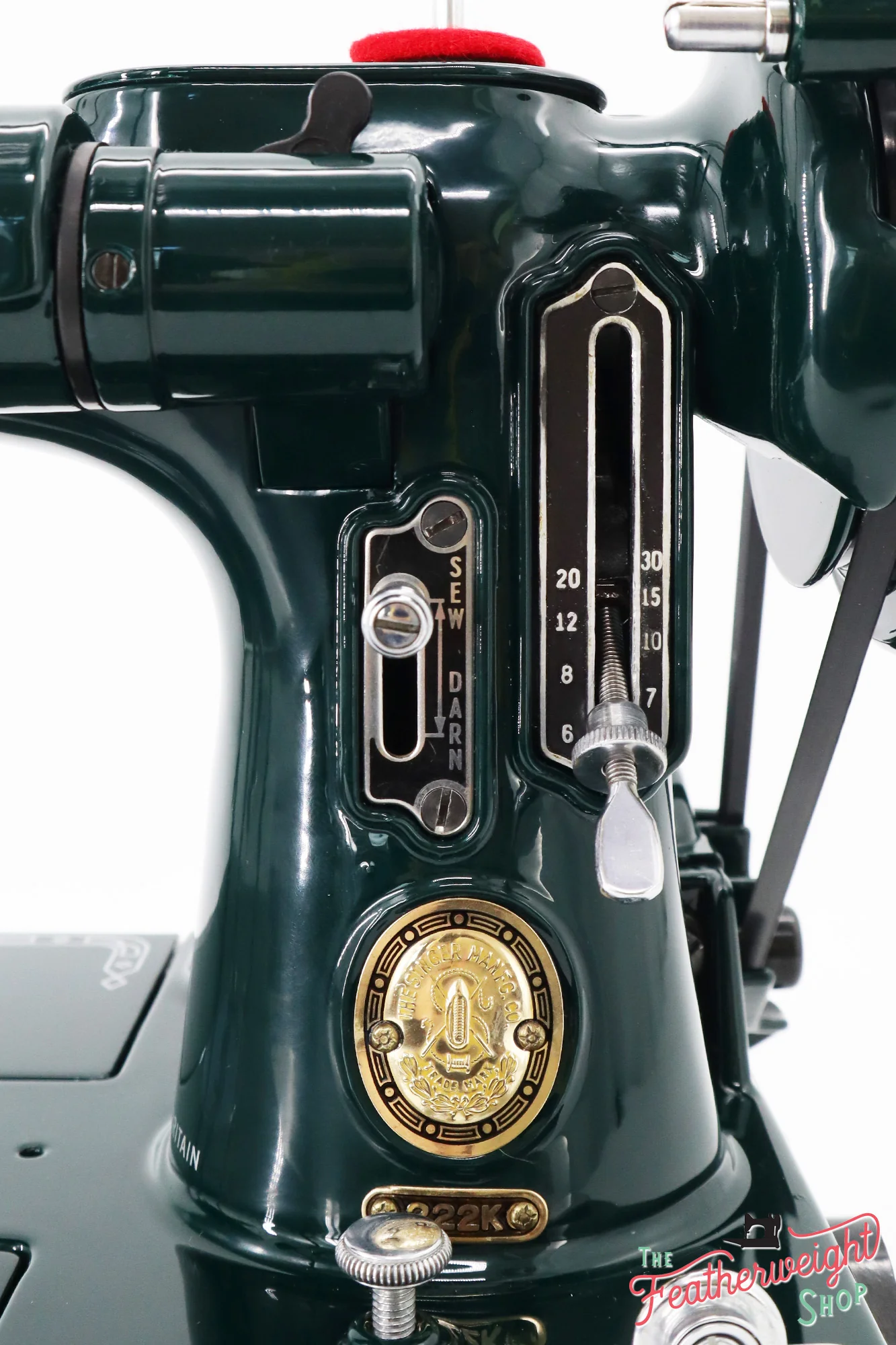 Singer Featherweight 222K Sewing Machine EM6036** - Fully Restored in Evergreen - Image 15
