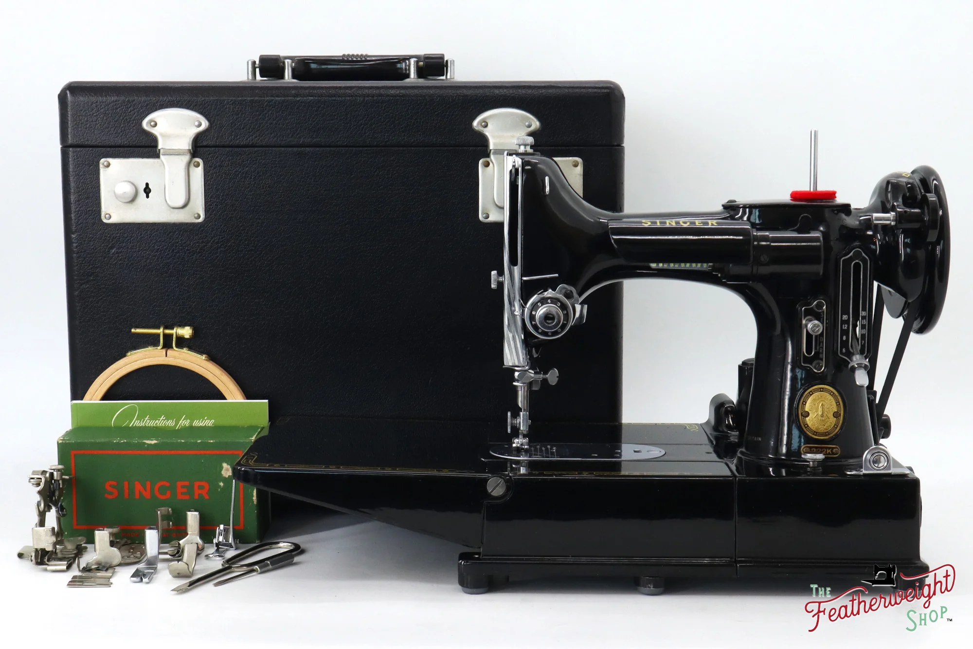 Singer Featherweight 222K Sewing Machine - EM6057**, 1957 - Image 3