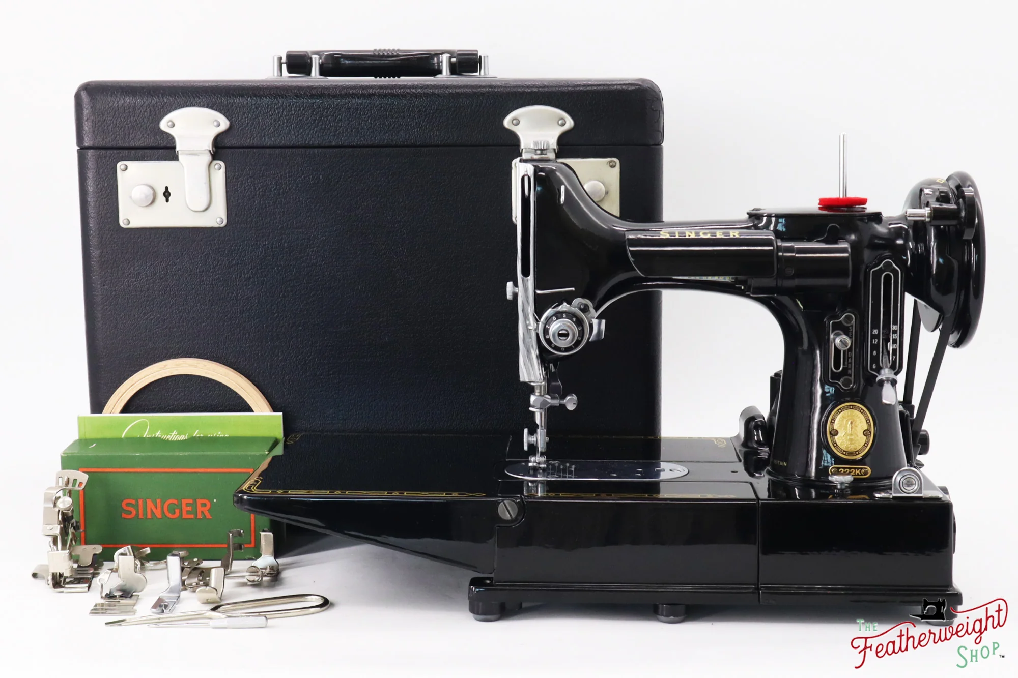 Singer Featherweight 222K Sewing Machine - EM9596**, 1957 - Image 2
