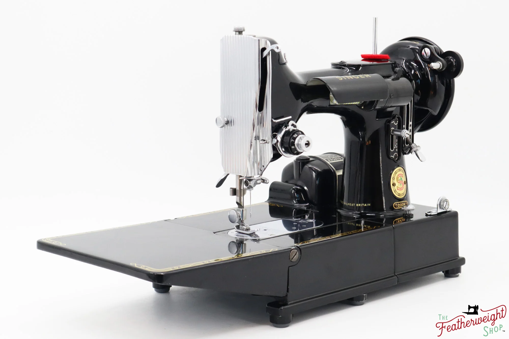 Singer Featherweight 222K Sewing Machine, Red 'S' - EP7606** - 1959 - Image 4