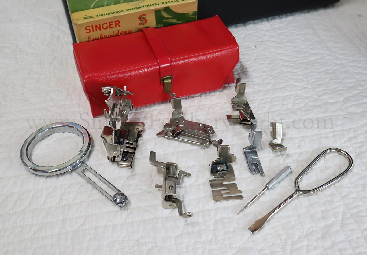 Singer Featherweight 222K Sewing Machine, RED "S" EP5428** - Image 23