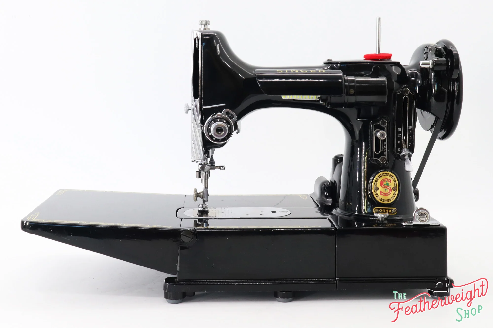 Singer Featherweight 222K Sewing Machine, RED "S" ER02235* - Image 4