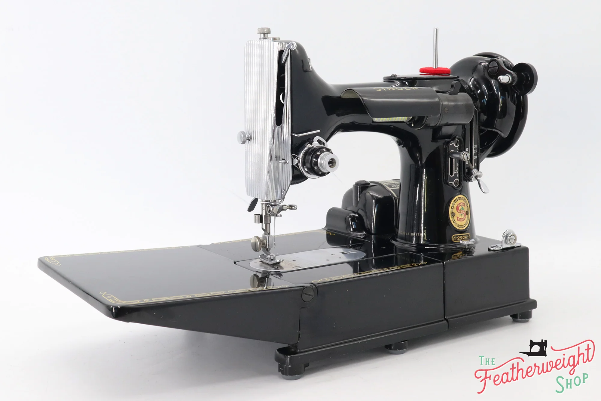 Singer Featherweight 222K Sewing Machine, RED "S" ER02235* - Image 5