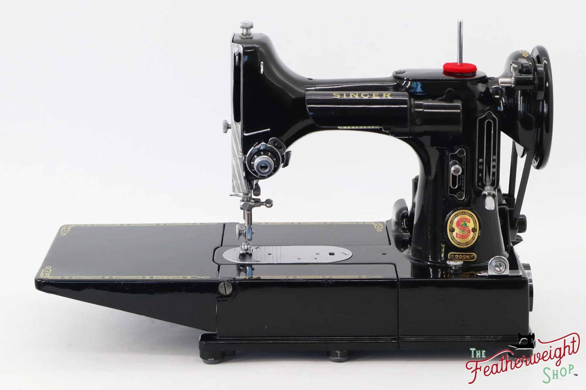 Singer Featherweight 222K Sewing Machine, Red 'S' - ES353*** - 1961 - Image 2