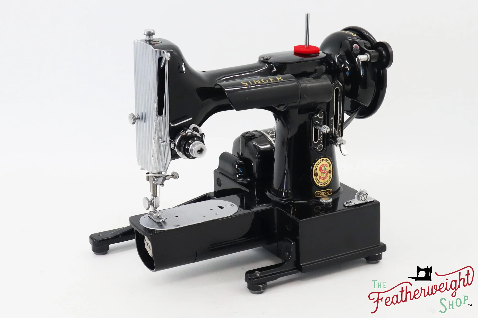 Singer Featherweight 222K Sewing Machine, Red 'S' - ES353*** - 1961 - Image 3