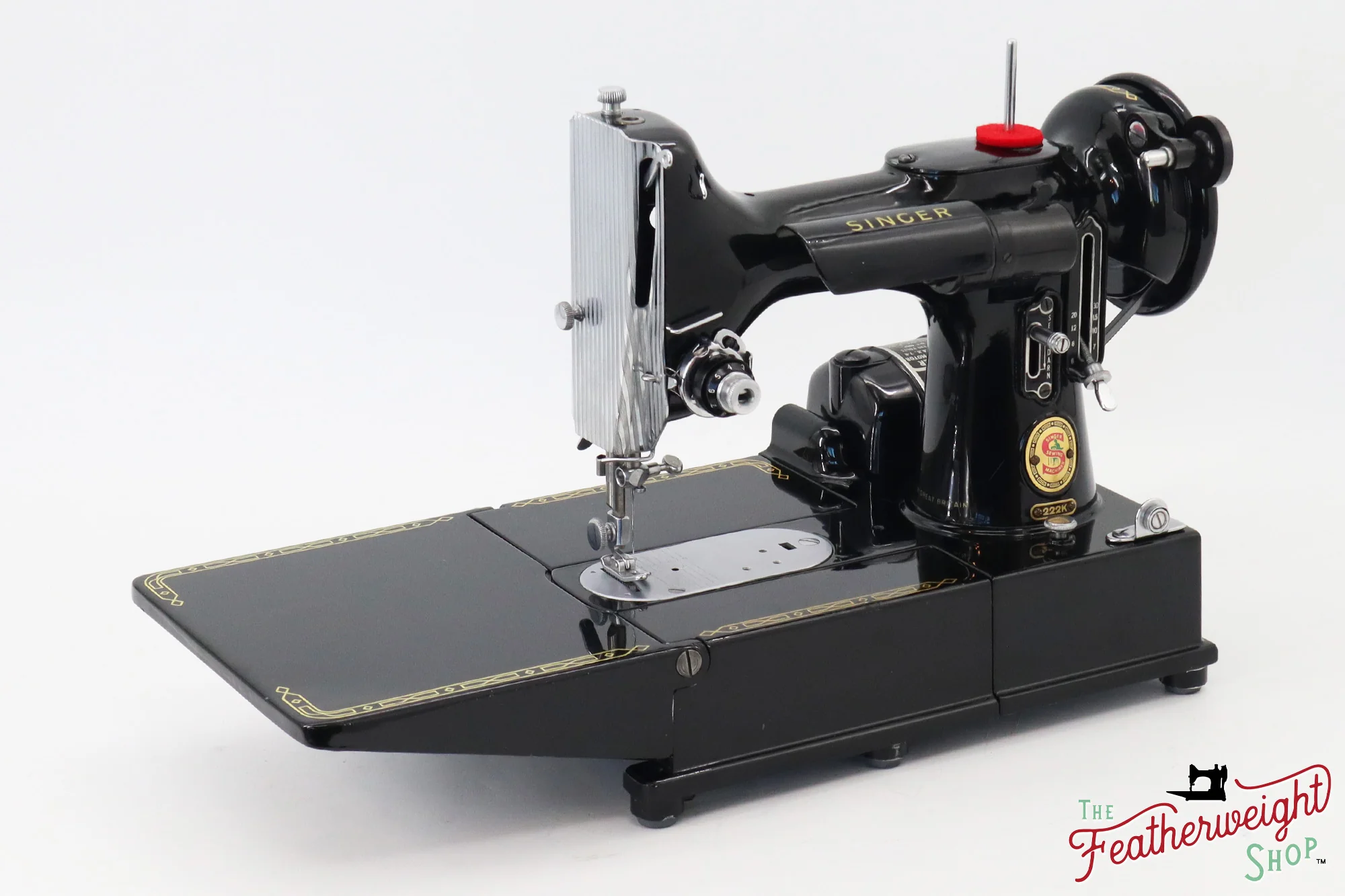 Singer Featherweight 222K Sewing Machine, Red 'S' - ES353*** - 1961 - Image 4