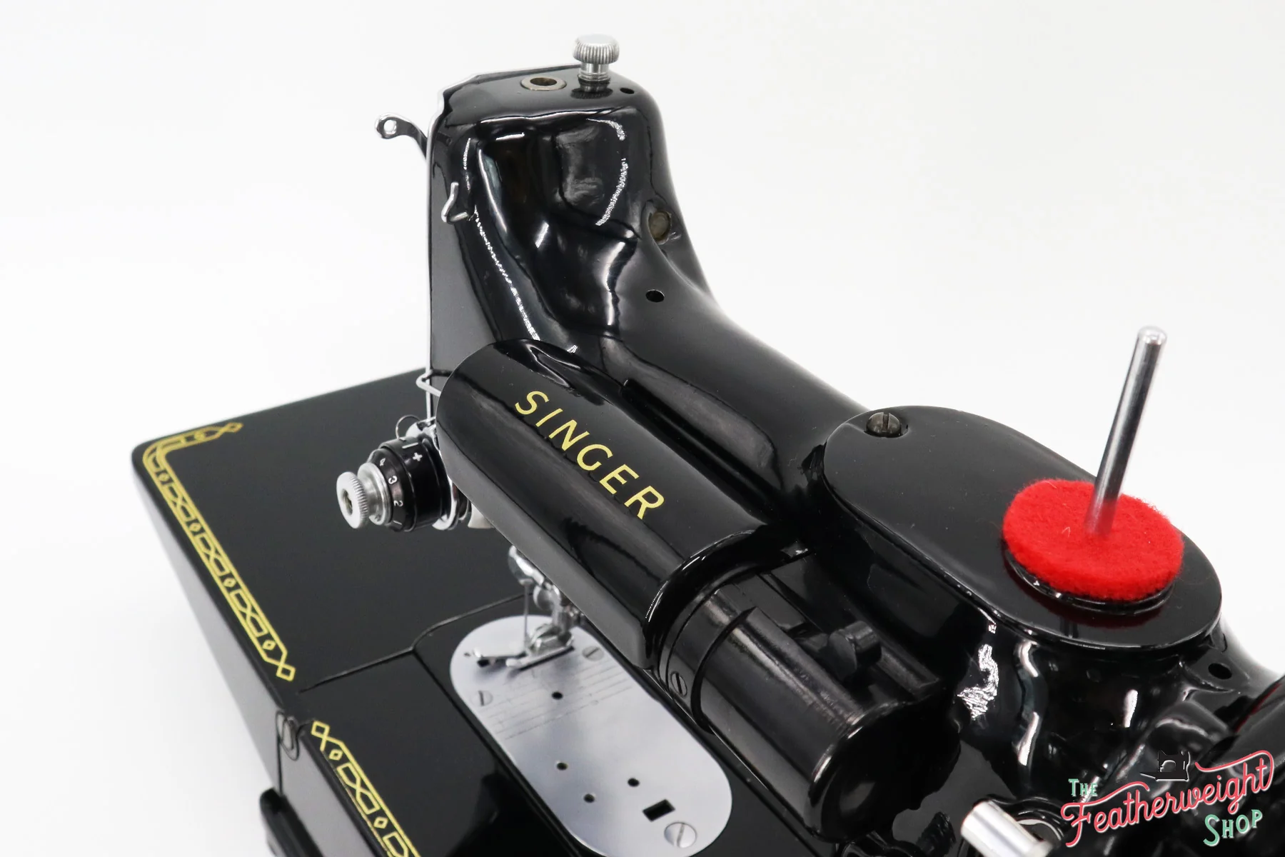 Singer Featherweight 222K Sewing Machine, RED "S" ES355*** - Image 15
