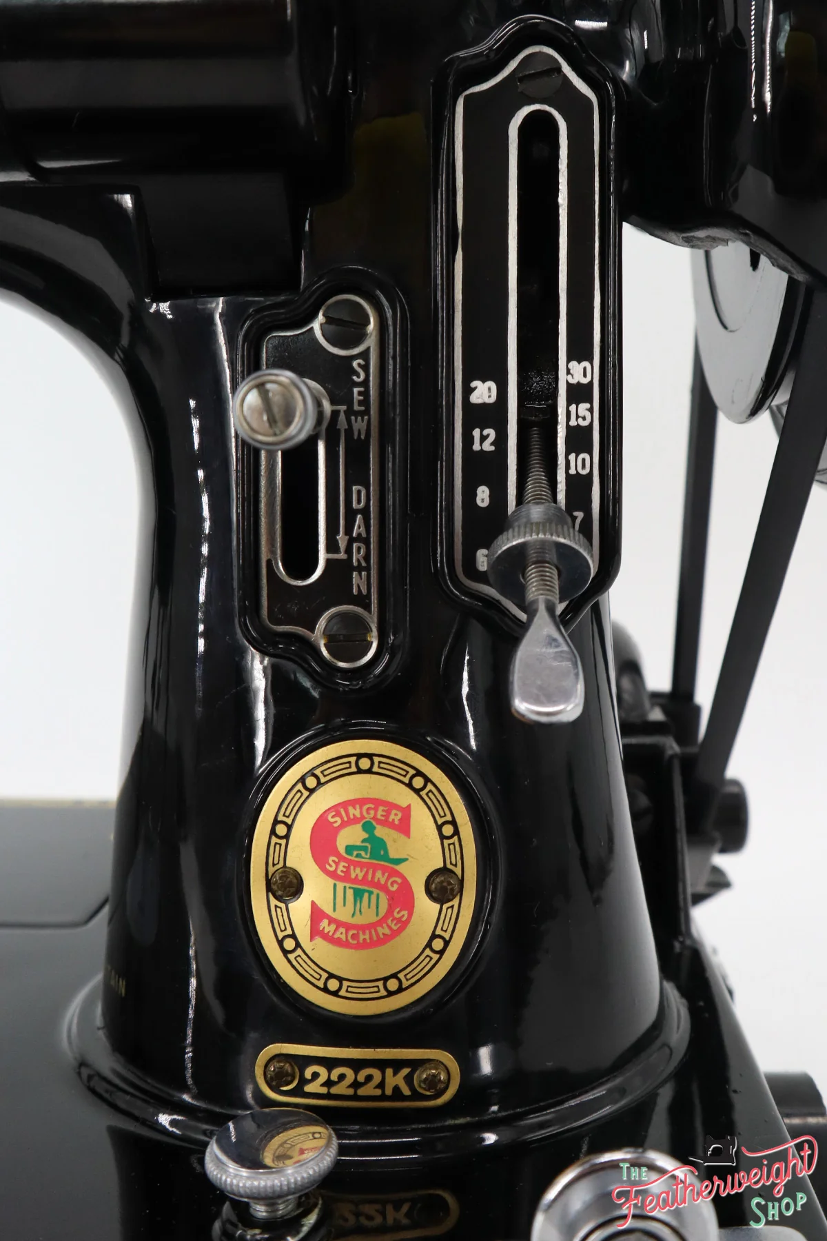 Singer Featherweight 222K Sewing Machine, RED "S" ES355*** - Image 18