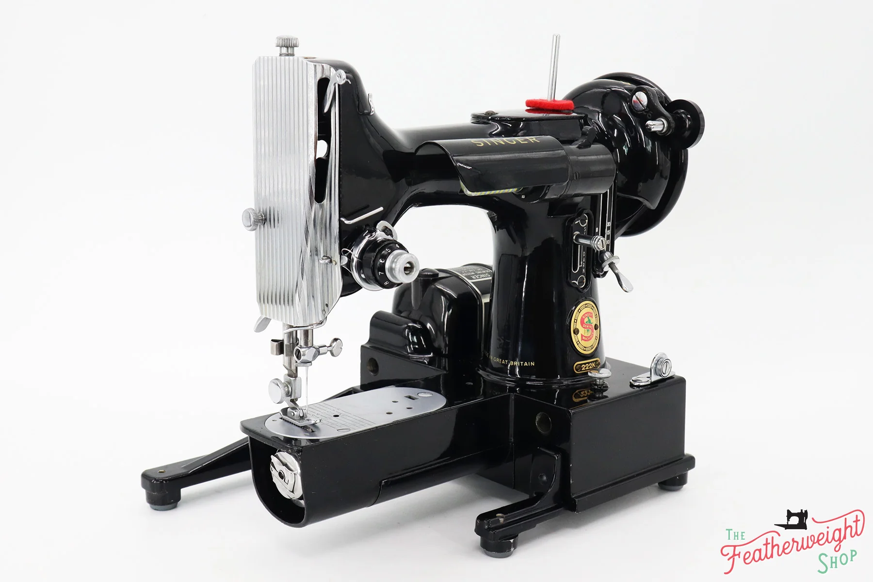 Singer Featherweight 222K Sewing Machine, RED "S" ES355*** - Image 2