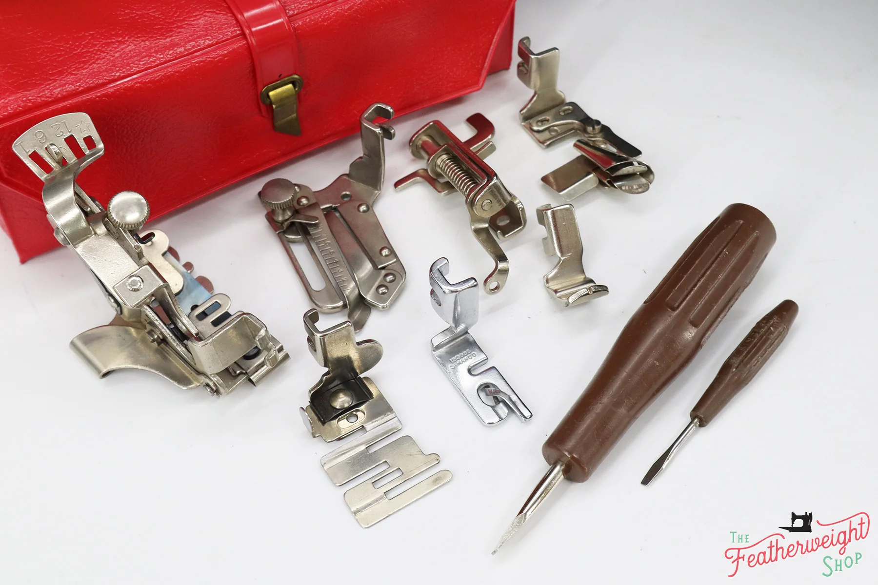 Singer Featherweight 222K Sewing Machine, RED "S" ES355*** - Image 21