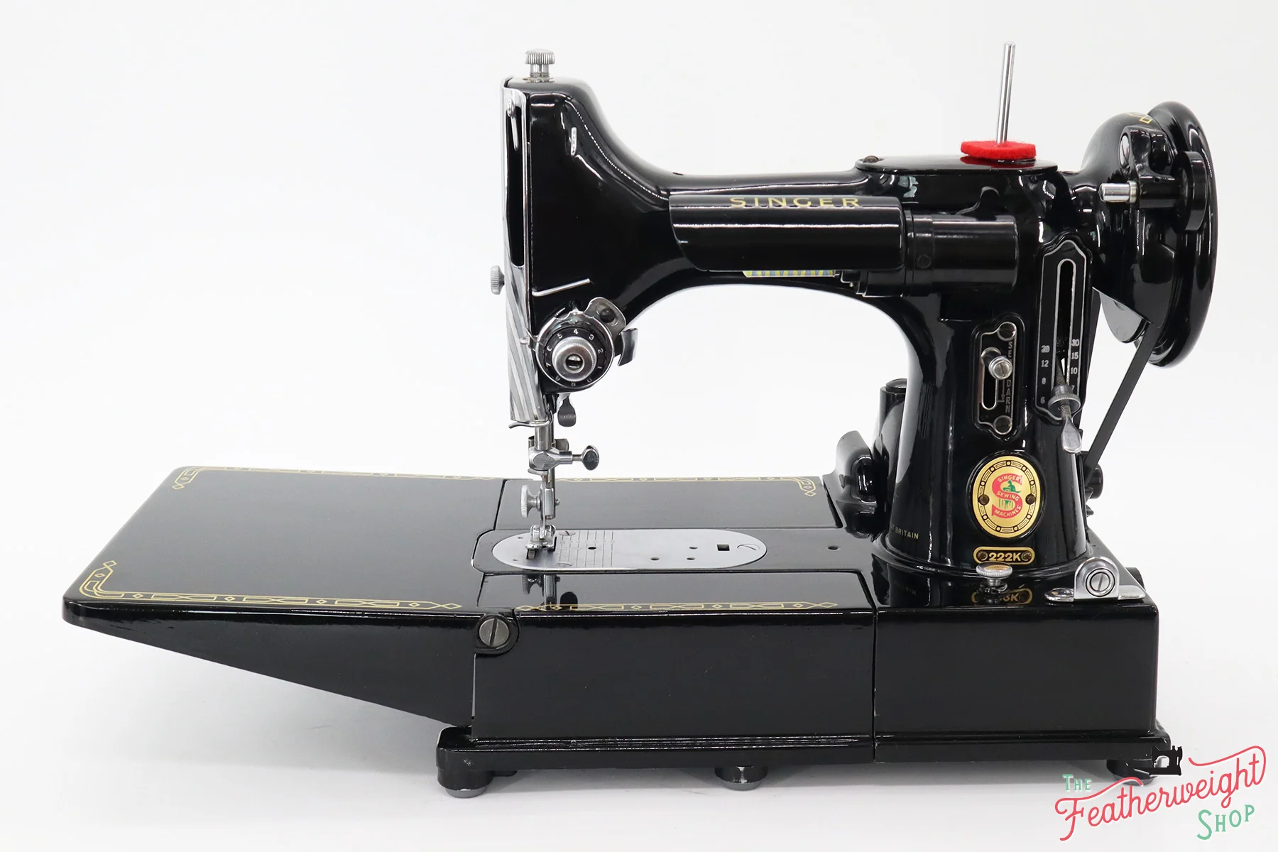 Singer Featherweight 222K Sewing Machine, RED "S" ES355*** - Image 3