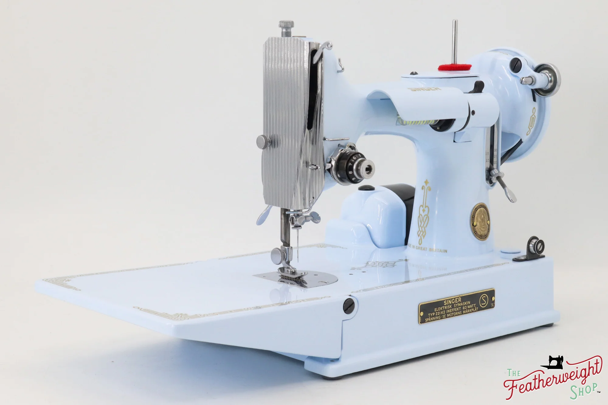 Singer Featherweight Swedish 221K EH138*** - Fully Restored in Cinderella Blue - Image 3