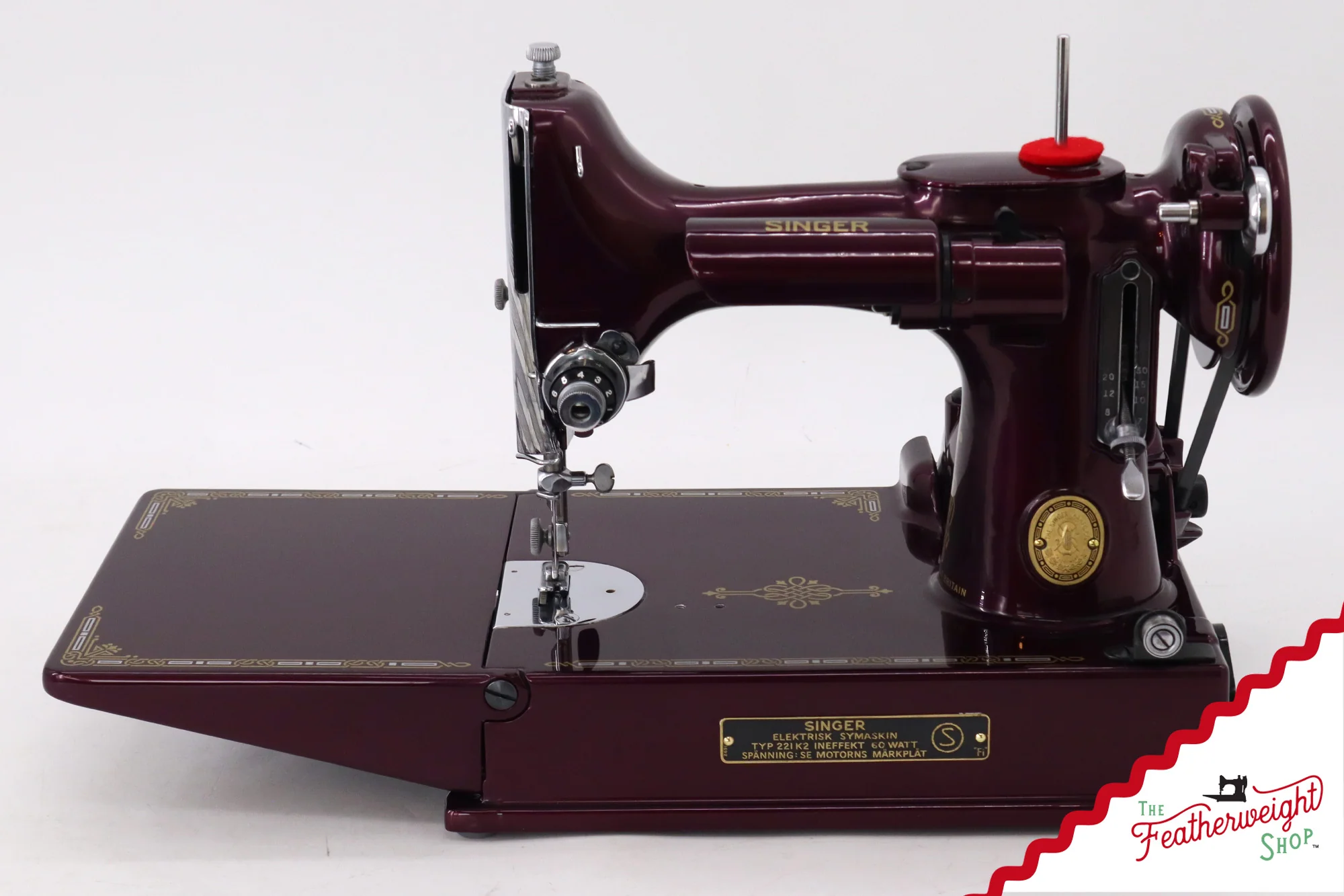 Singer Featherweight Swedish 221K EH236*** - Fully Restored in Star Garnet - Image 2