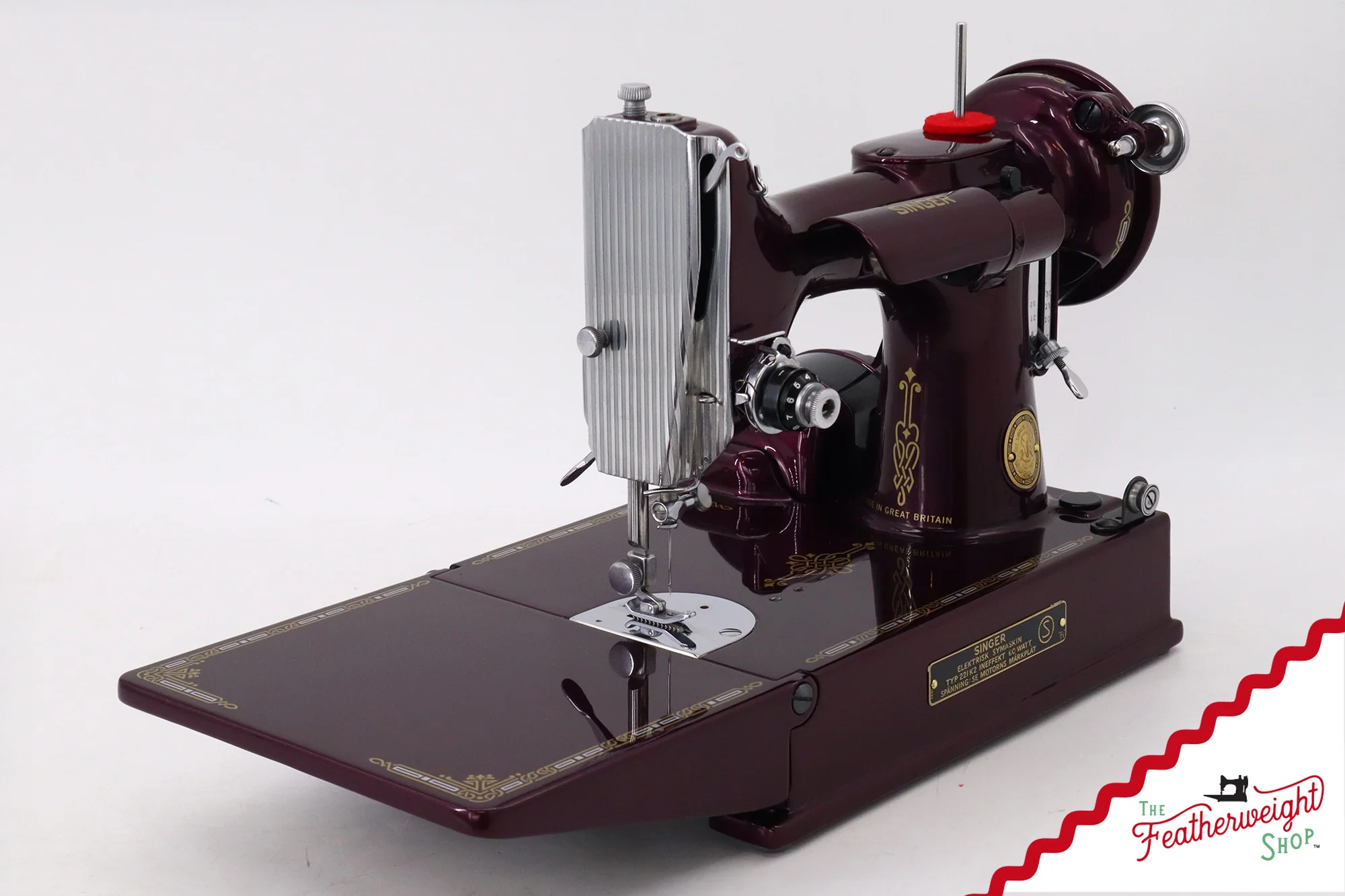 Singer Featherweight Swedish 221K EH236*** - Fully Restored in Star Garnet - Image 4