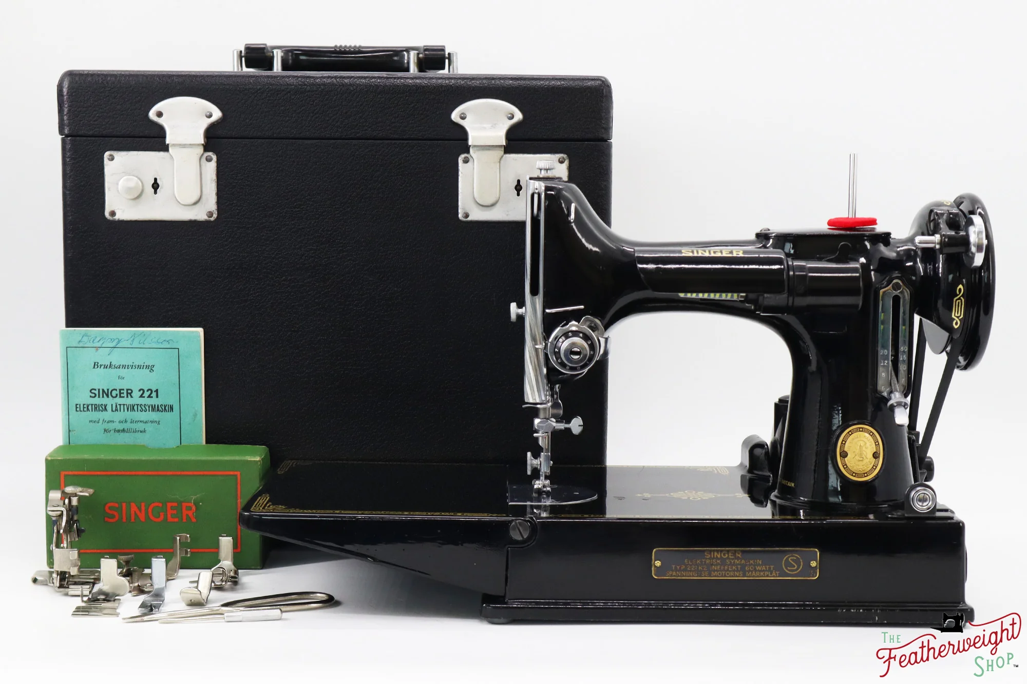 Singer Featherweight Swedish 221K Sewing Machine, EH0030** - Image 2