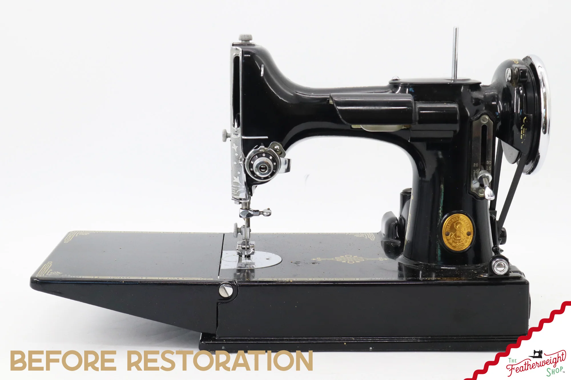 Singer Featherweight Top Decal 221 Fully Restored in Brandywine, AF383924 - SCARCE - Image 4
