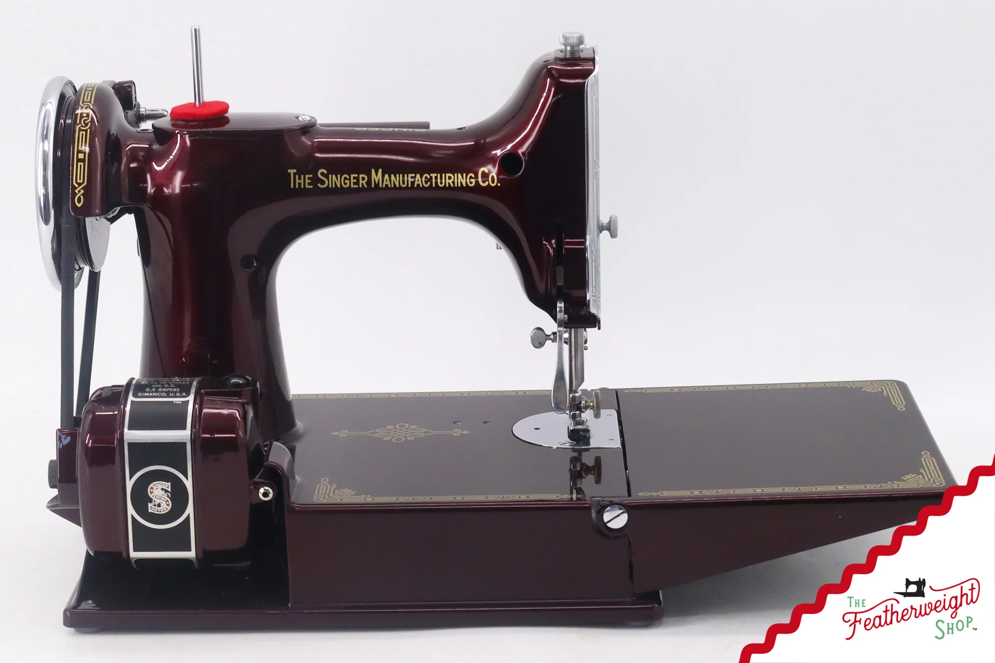 Singer Featherweight Top Decal 221 Fully Restored in Brandywine, AF383924 - SCARCE - Image 8