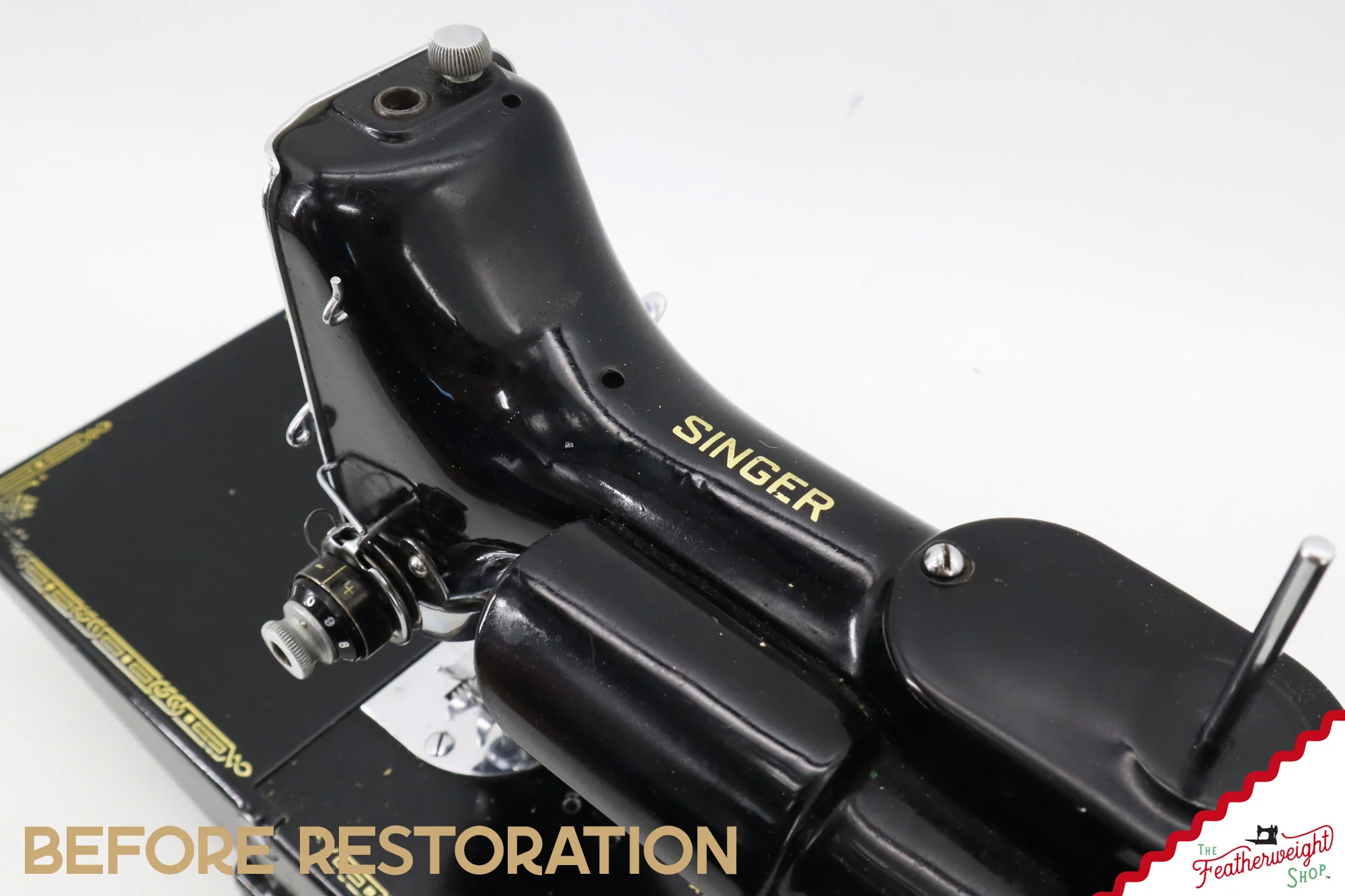 Singer Featherweight Top Decal 221 Fully Restored in Brandywine, AF383924 - SCARCE - Image 9