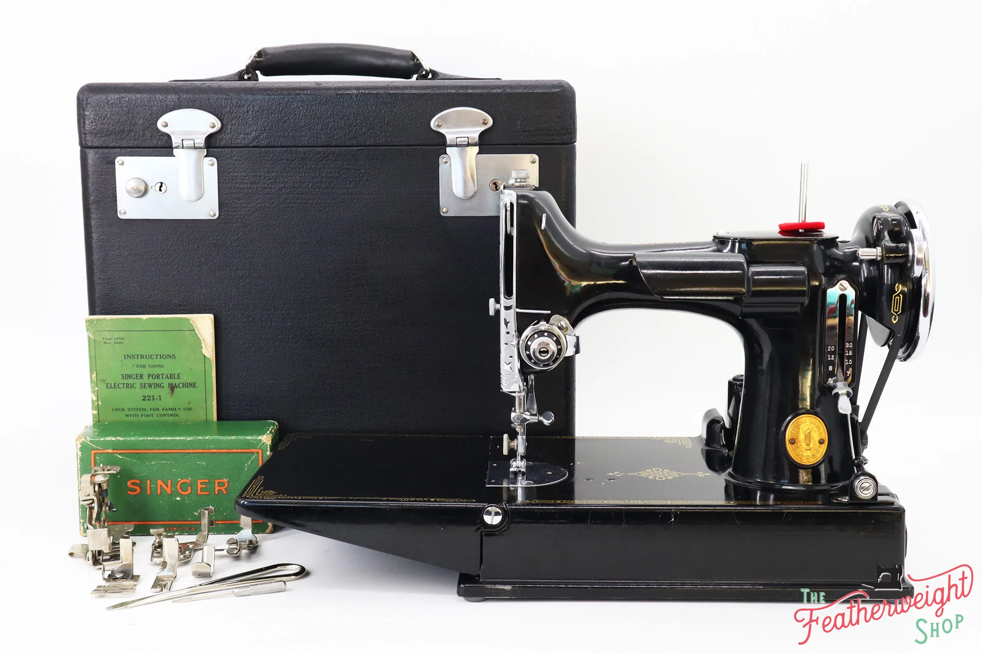 Singer Featherweight Top Decal 221 Sewing Machine, AF3845** - SCARCE - Image 2