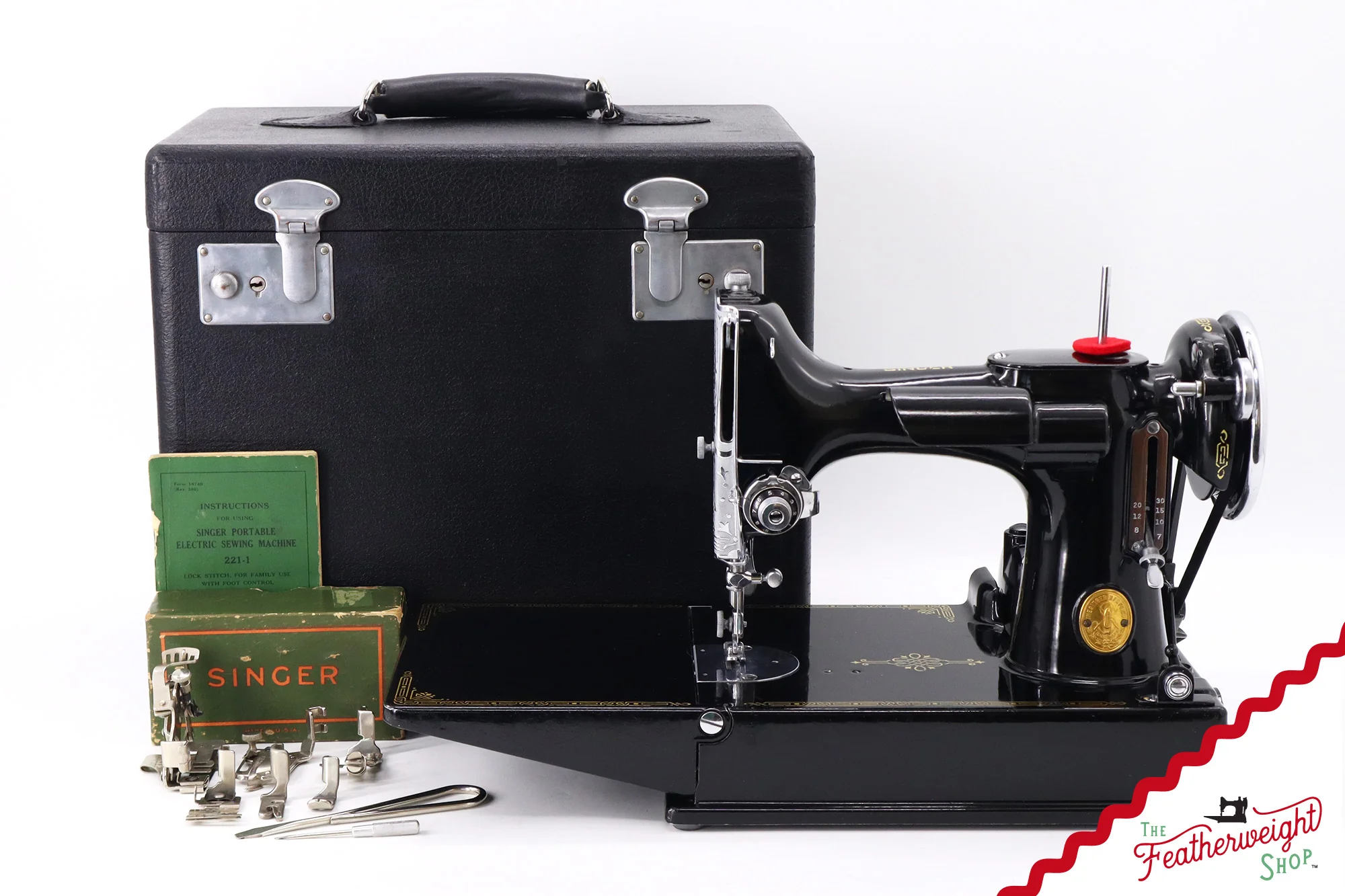 Singer Featherweight Top Decal 221 Sewing Machine, AF3859** - SCARCE - Image 2