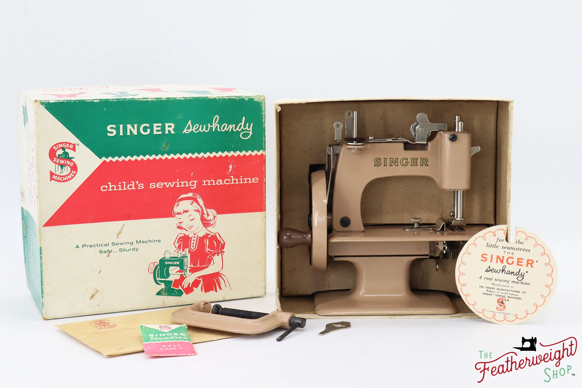 Singer Sewhandy Model 20, Red 'S' - Beige - Complete Set - Image 2
