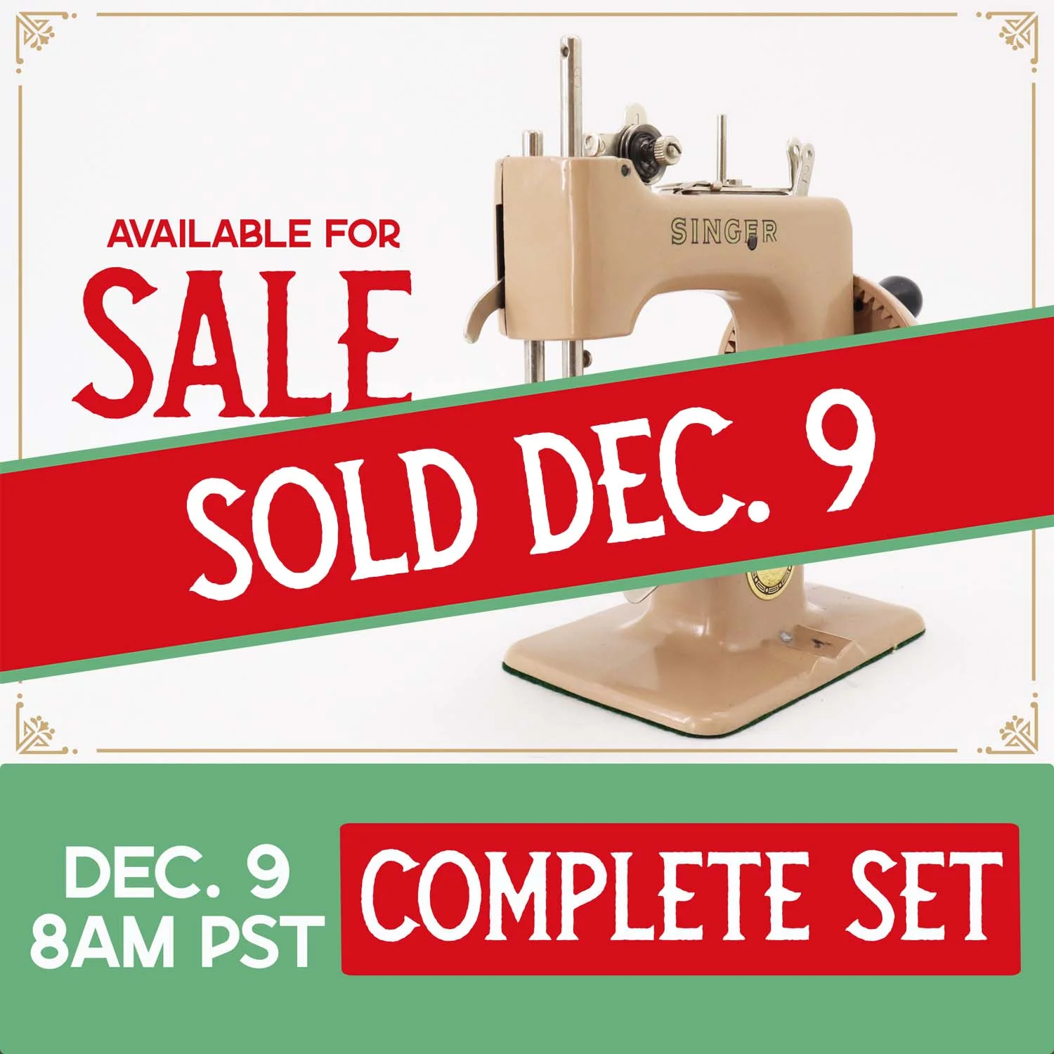 Singer Sewhandy Model 20 - Beige, Complete Set! Holiday Faire 2025