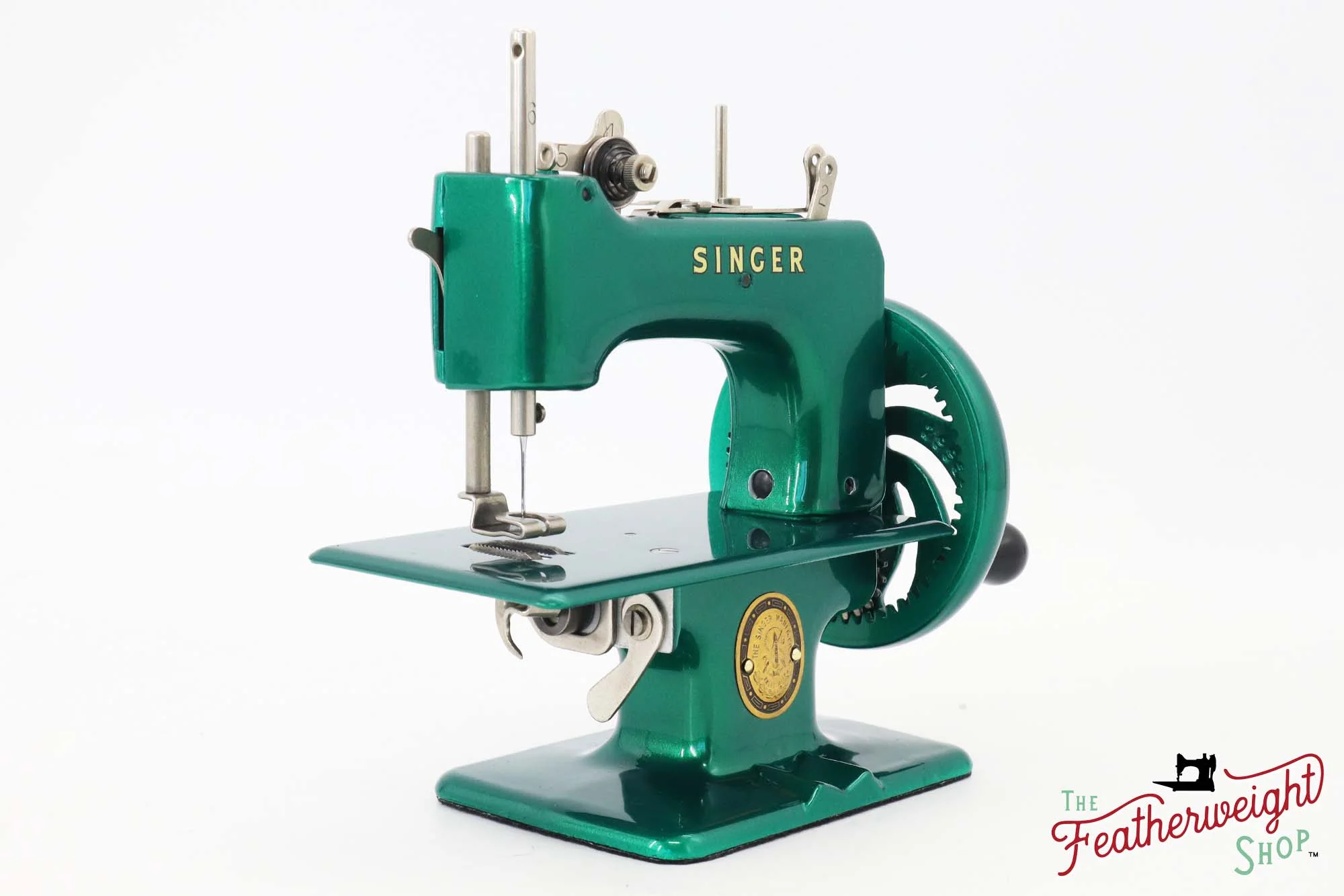 Singer Sewhandy Model 20 - Fully Restored in 'Emerald Green' - Complete Set - Image 4