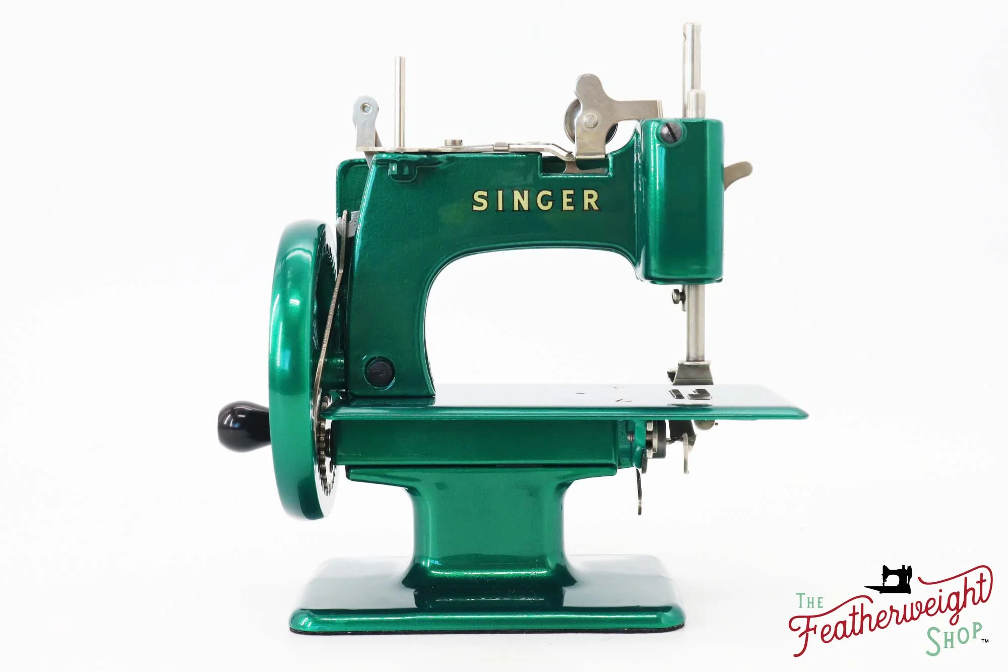 Singer Sewhandy Model 20 - Fully Restored in 'Emerald Green' - Complete Set - Image 7