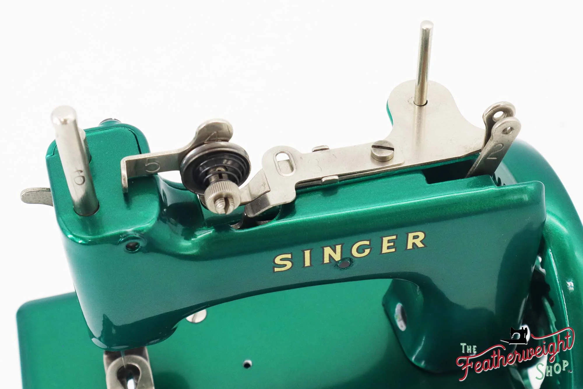 Singer Sewhandy Model 20 - Fully Restored in 'Emerald Green' - Complete Set - Image 9