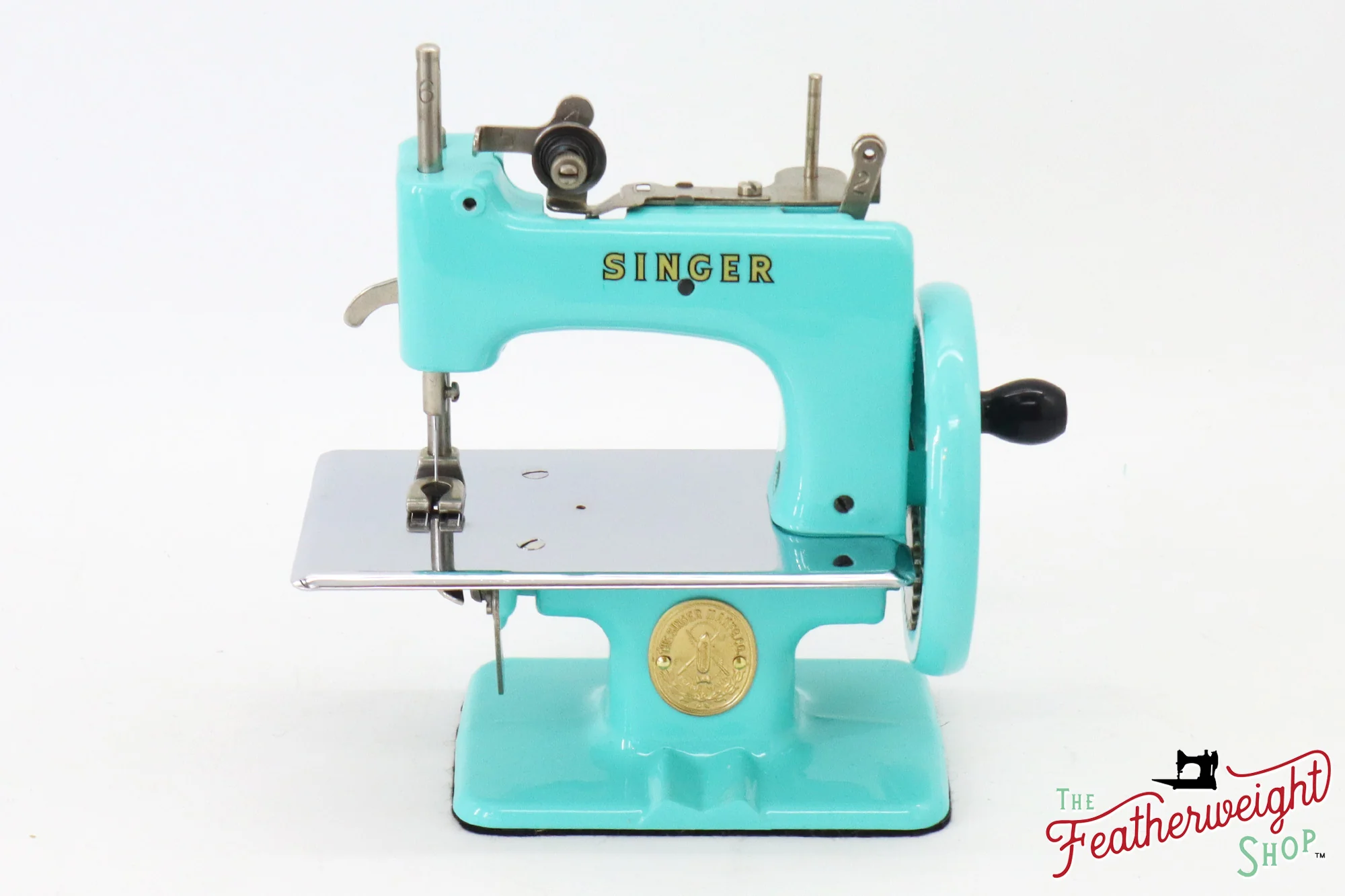 Singer Sewhandy Model 20 - Fully Restored in Tiffany Blue - April 2024, Faire - Image 3