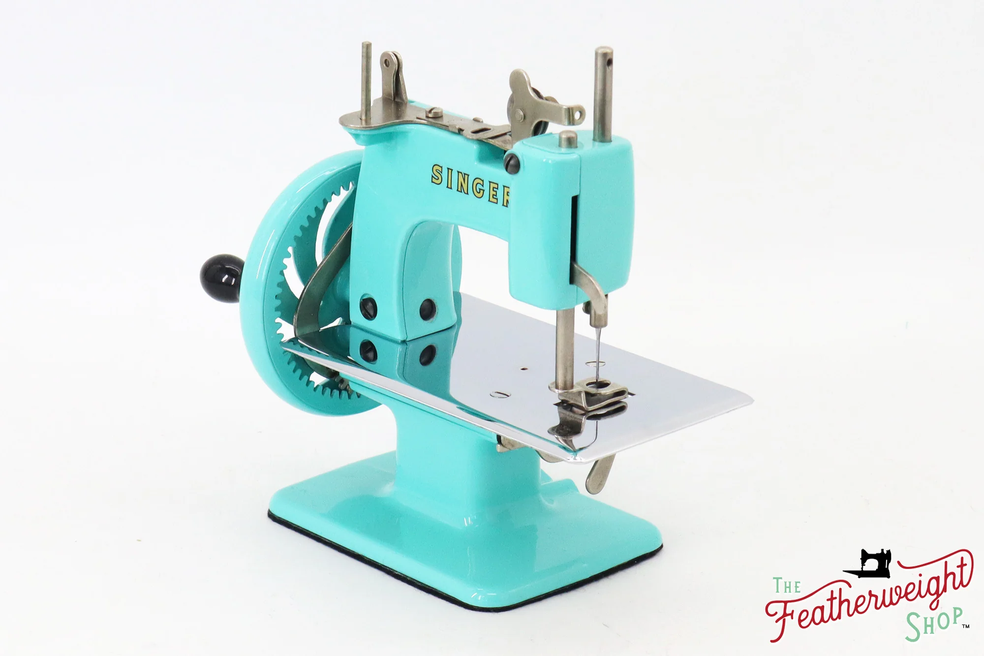 Singer Sewhandy Model 20 - Fully Restored in Tiffany Blue - April 2024, Faire - Image 5