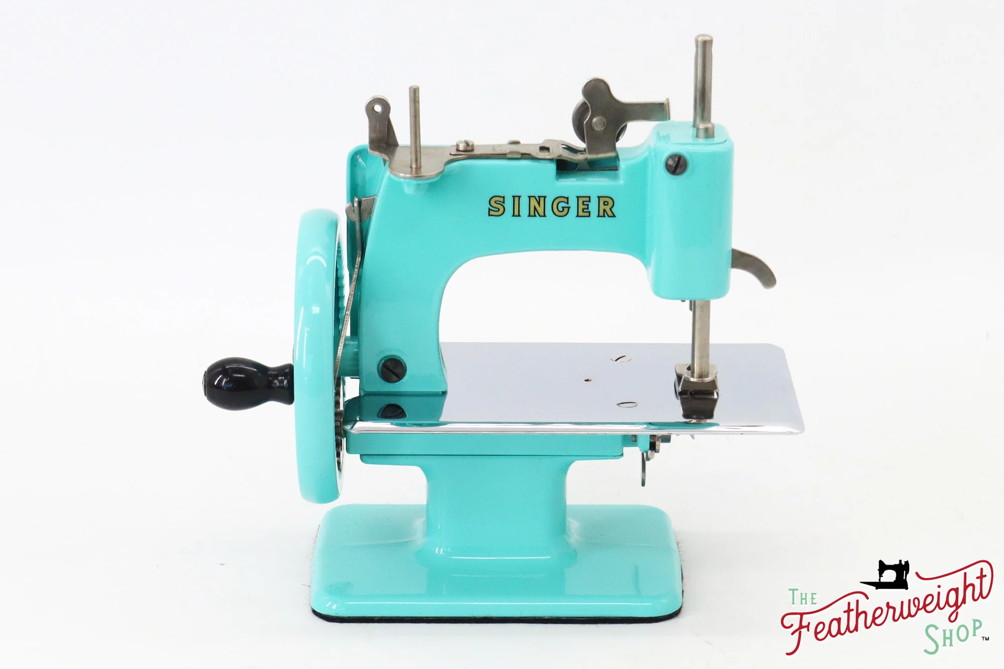 Singer Sewhandy Model 20 - Fully Restored in Tiffany Blue - April 2024, Faire - Image 6
