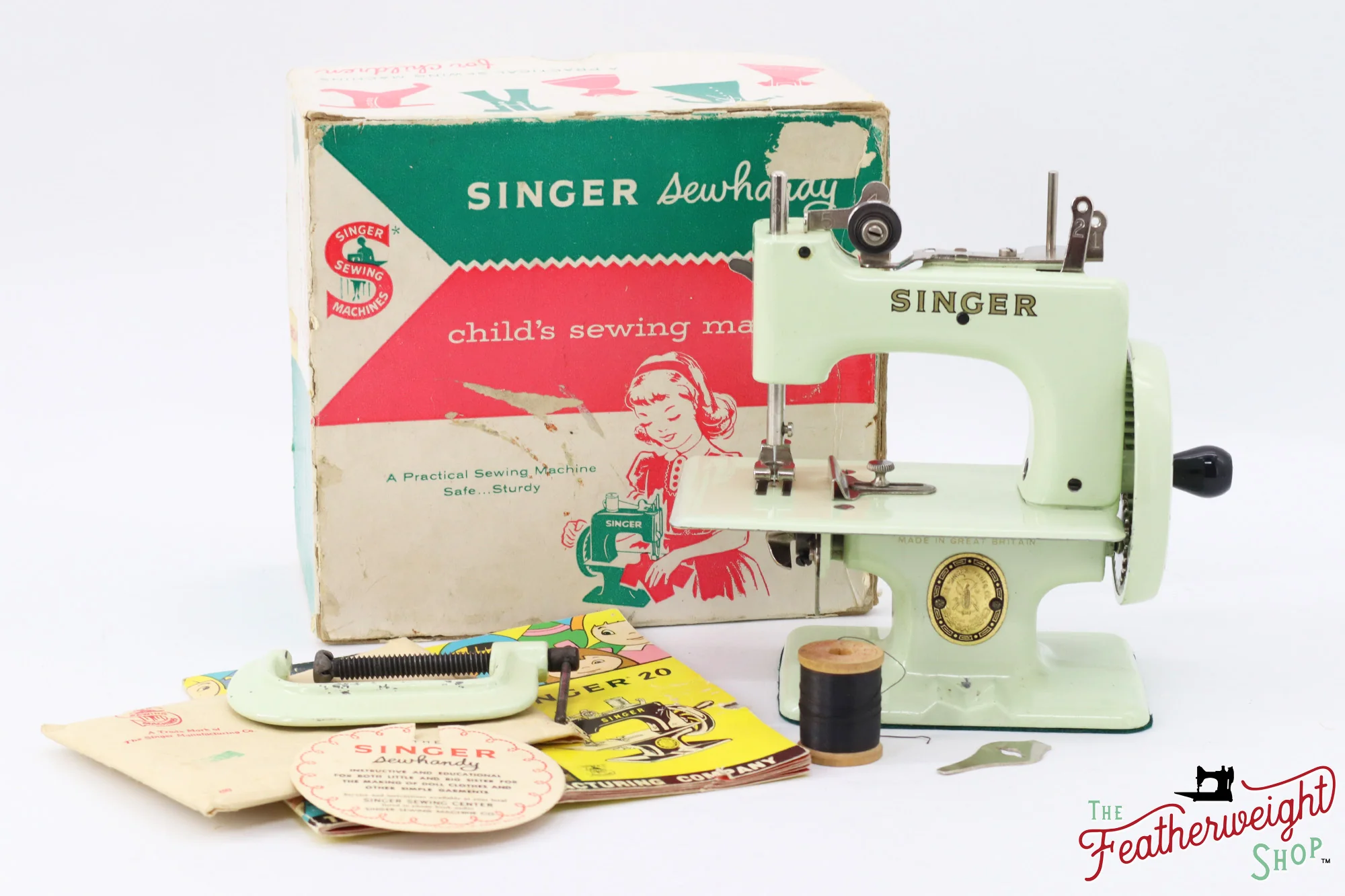 Singer Sewhandy Model 20 - Mellow Mint - RARE, Complete Set - Image 2