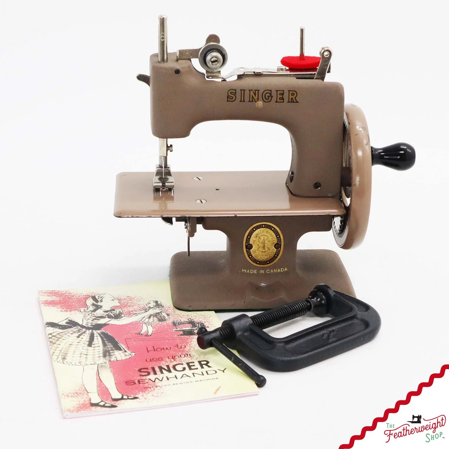Singer Sewhandy Model 20, Warm Taupe - Made in Canada Decal - October 2025, Faire - Image 2