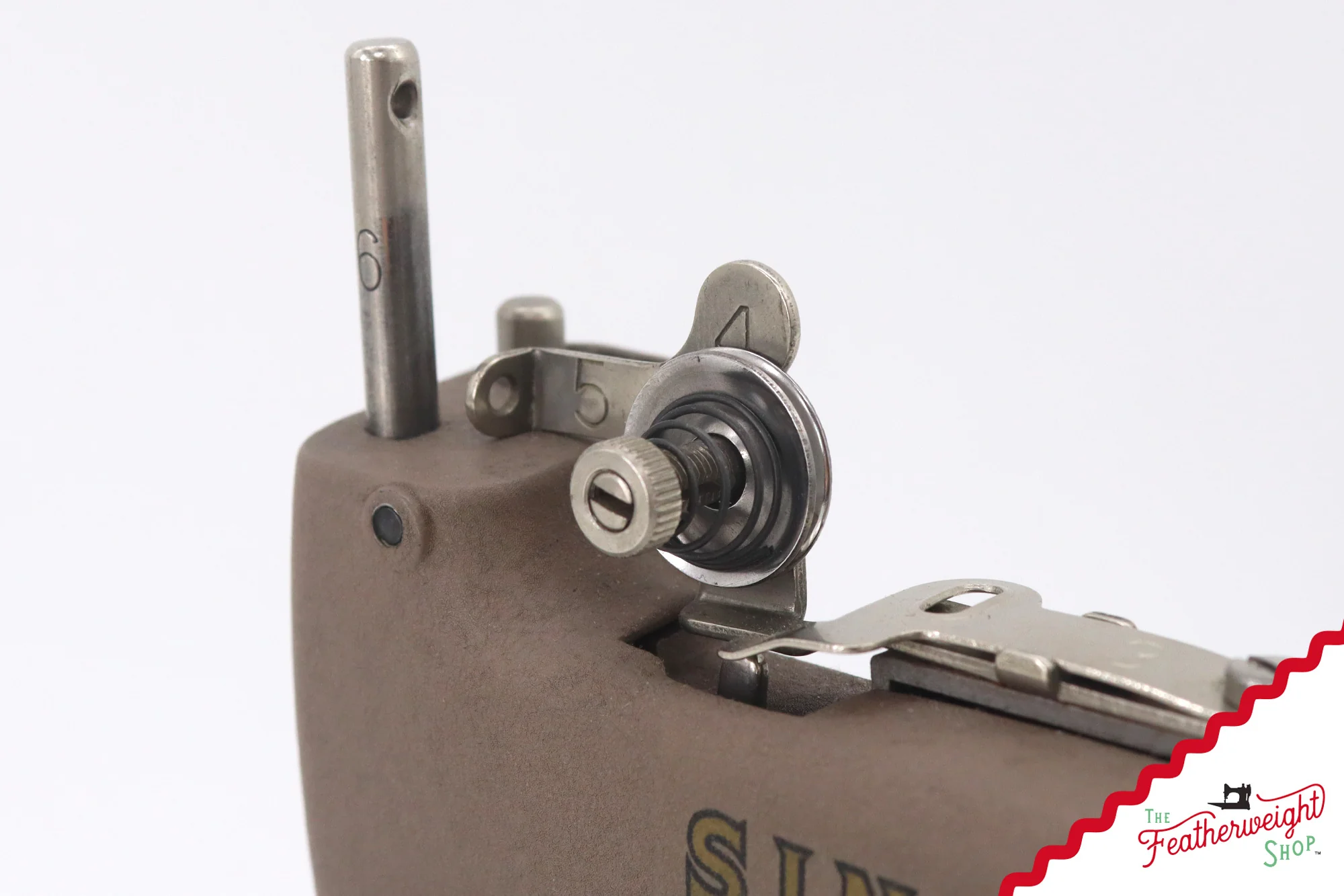 Singer Sewhandy Model 20, Warm Taupe - Made in U.S.A. Decal - July 2025, Faire - Image 12