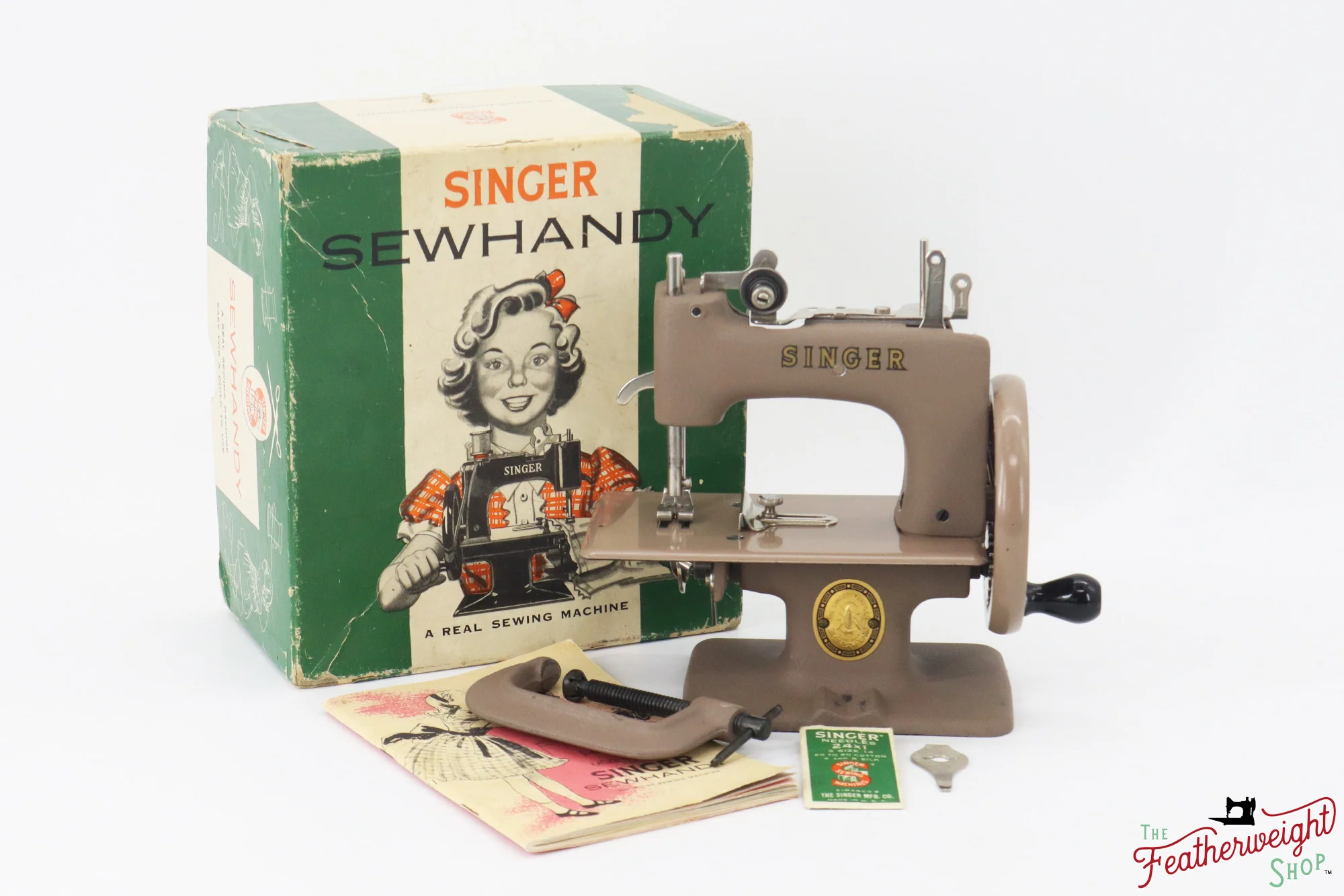 Singer Sewhandy Model 20 - Wrinkle / Warm Taupe, Complete Set! - Image 2