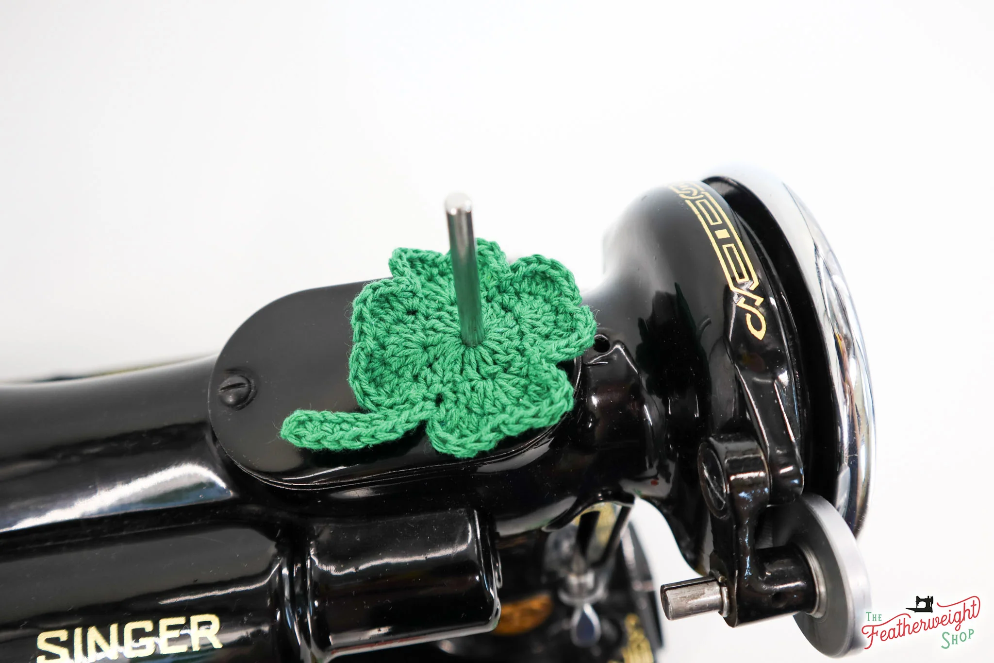 Spool Pin Doily - Four Leaf Clover