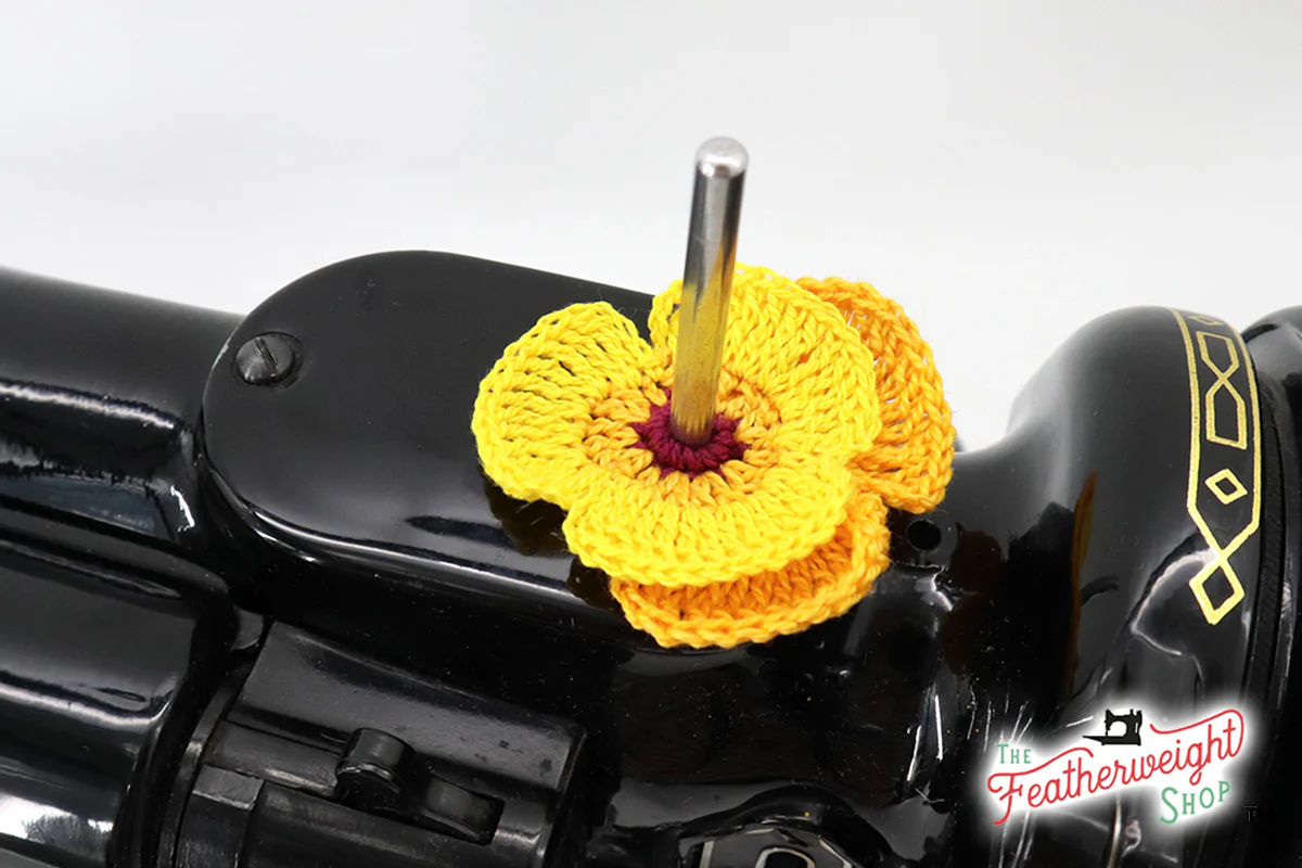 Spool Pin Doily - Pansy Flower - Image 5