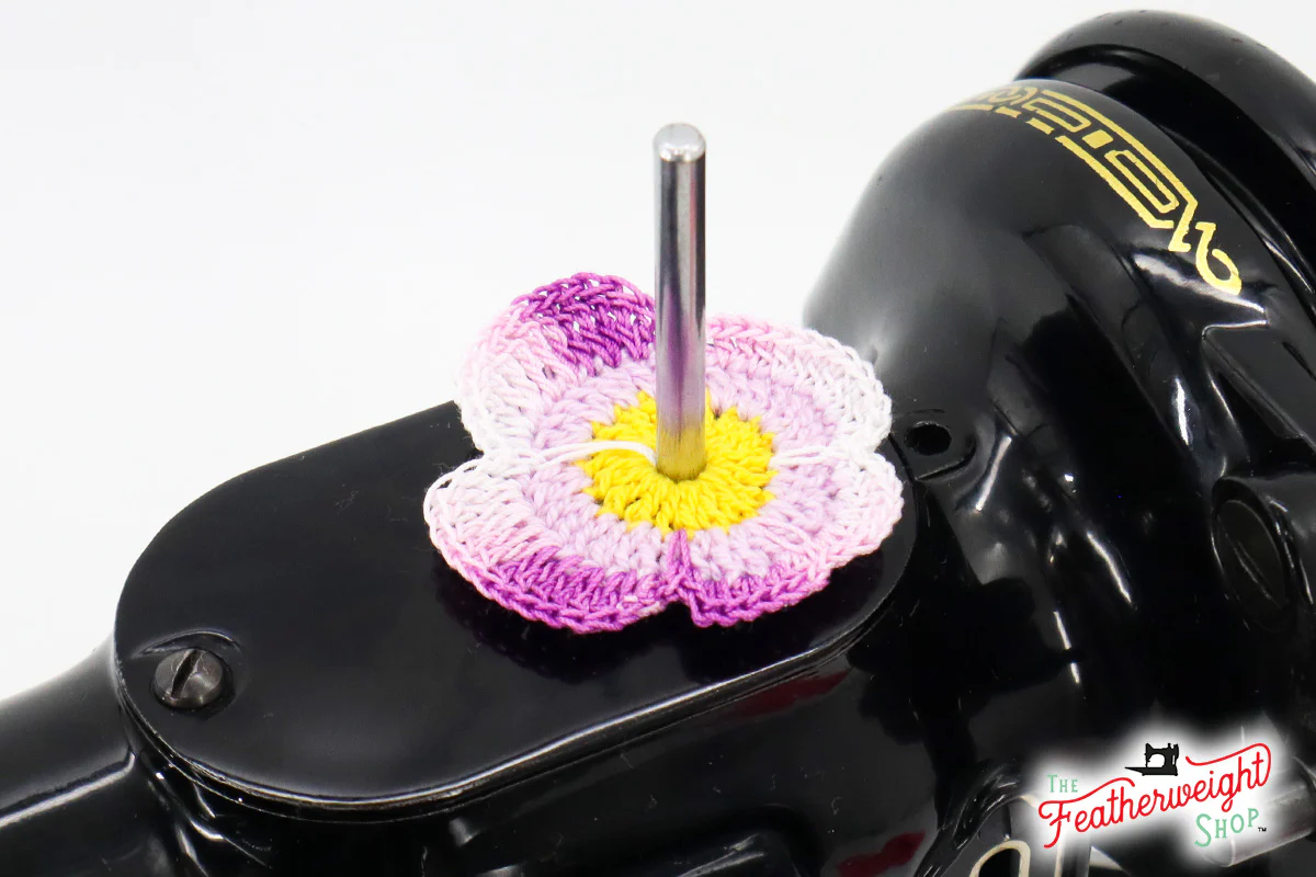Spool Pin Doily - Pansy Flower - Image 6