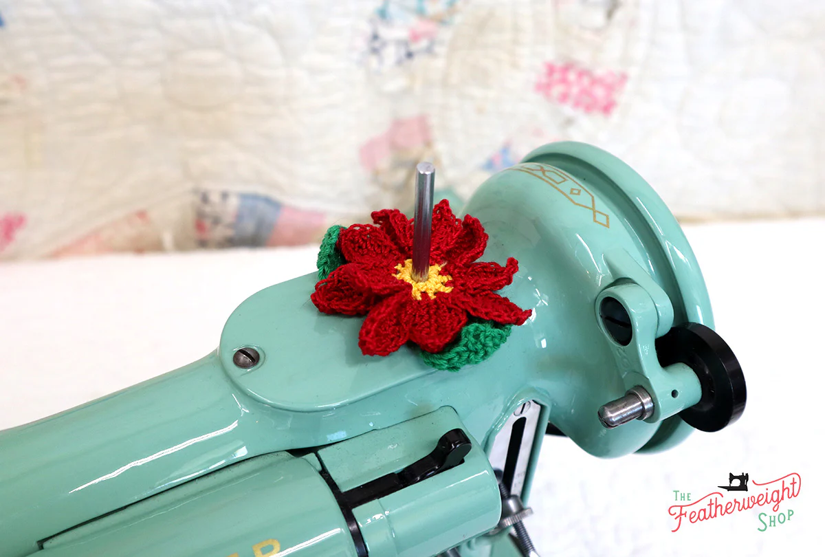 Spool Pin Doily - Poinsettia Flower - Image 2
