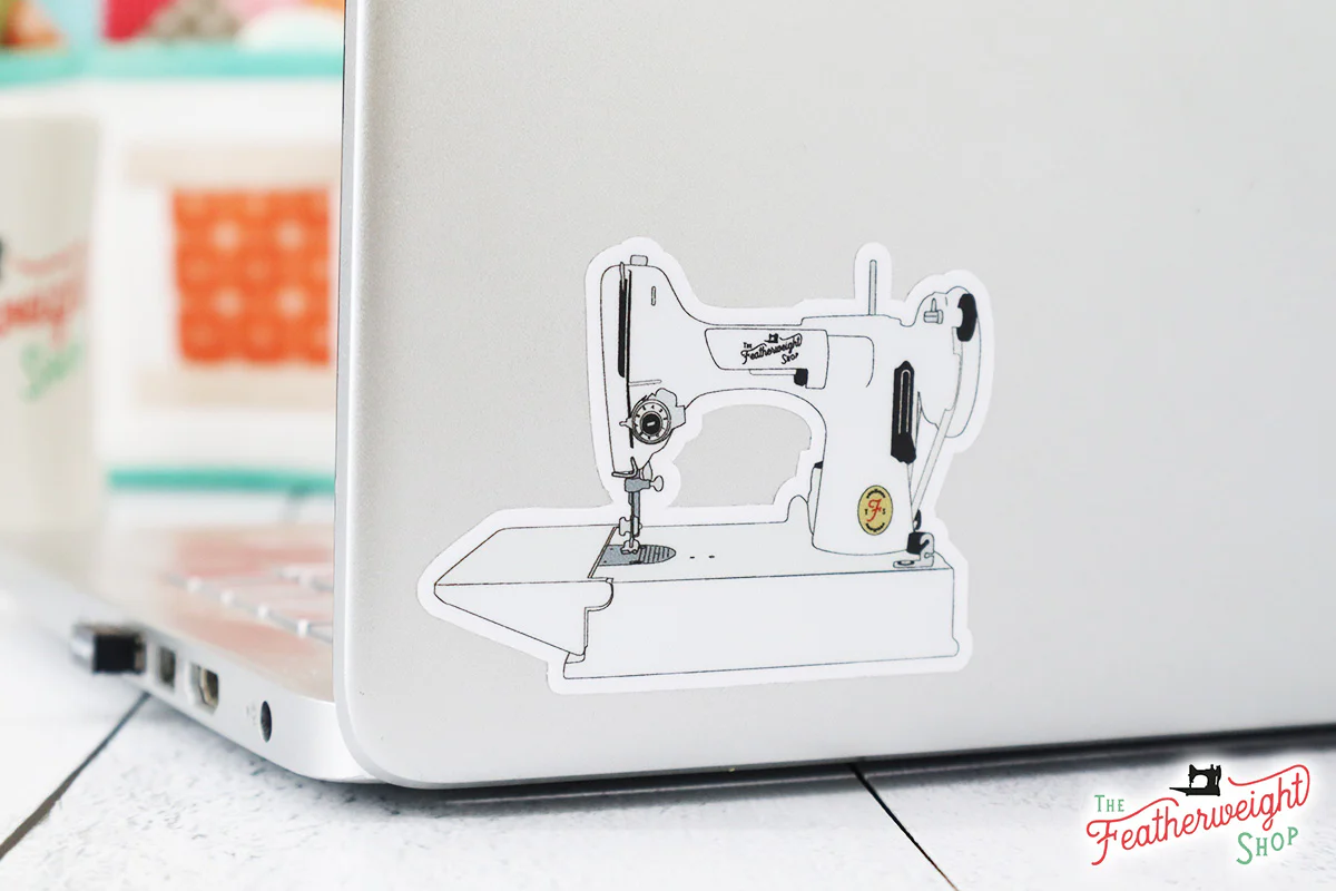 Sticker, Singer Featherweight 221K7 (White) - Image 2
