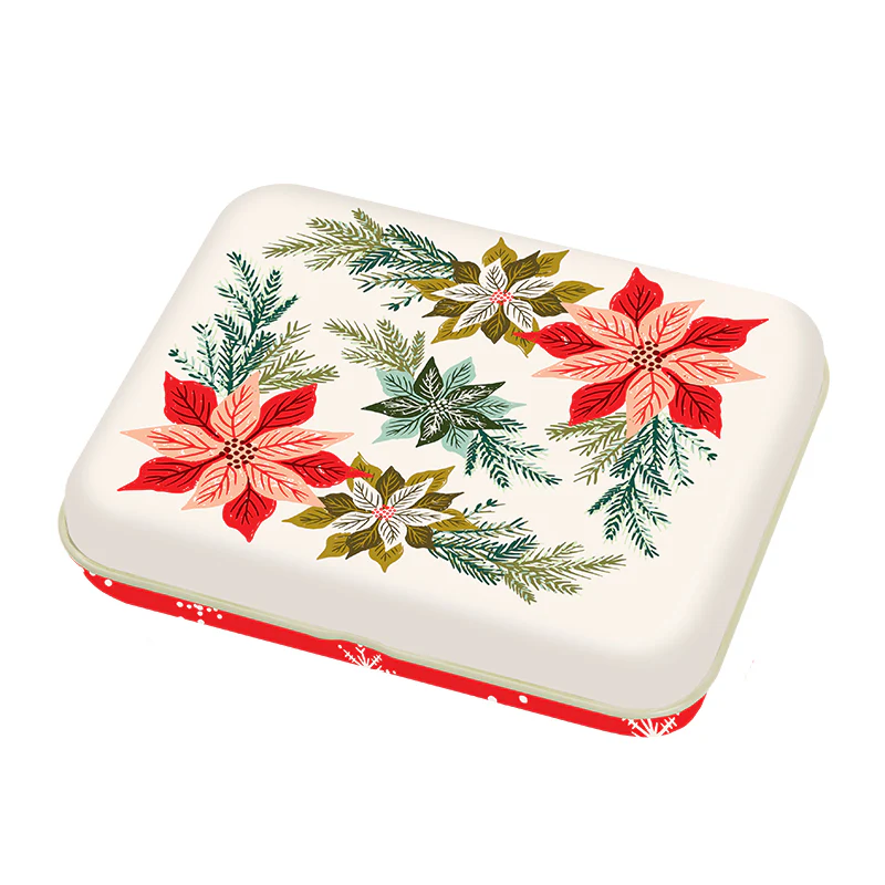 Tin, Christmas Poinsettia