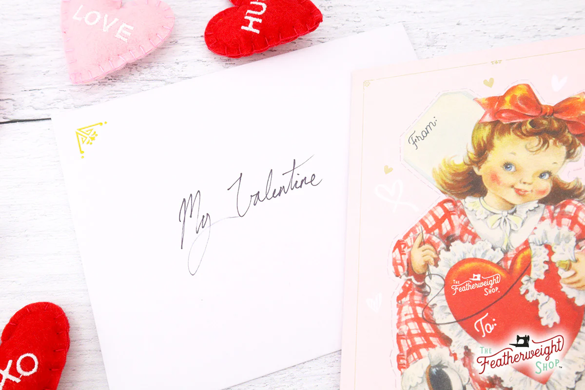 Valentine's Day Cards, Old-Fashioned Sewing (Set of 4) - Image 8