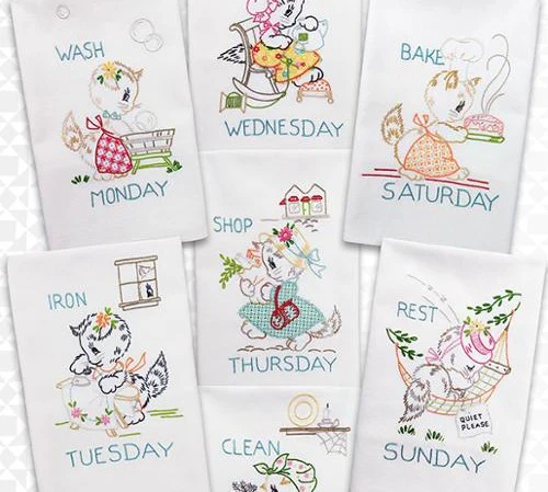 WHITE Tea Towel, Vintage Style - Old-Fashioned Sugar / Flour Sack Style XL 33" x 38" - Image 2