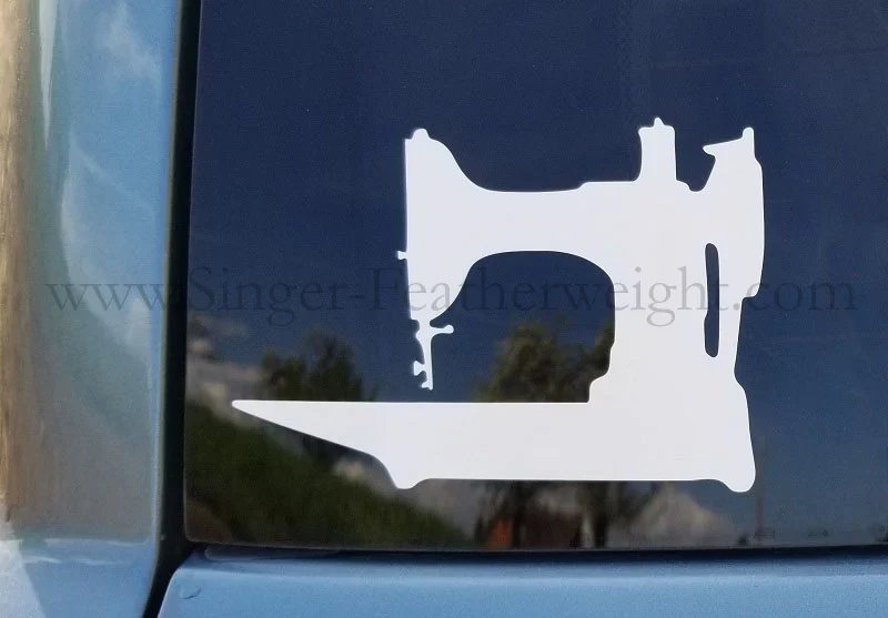 Window Sticker, Singer Featherweight 221, 222 Silhouette - BLACK (SMALL) - Image 5